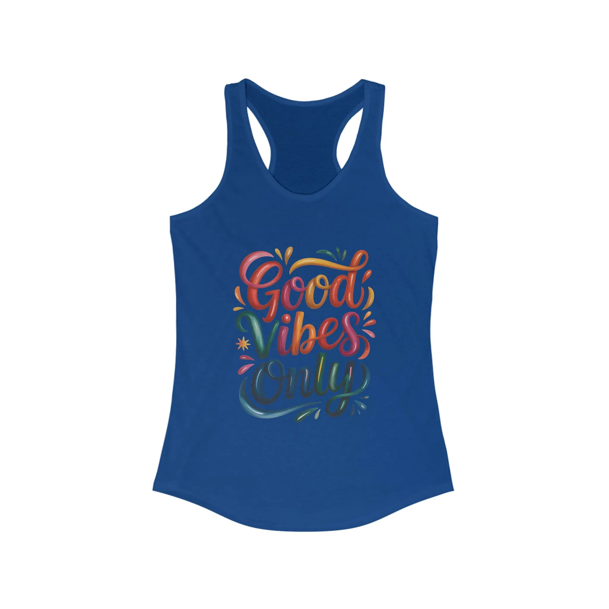 Good Vibes Only Women's Racerback Tank, Summer Top, Workout Shirt, Festival Wear, Gift for Her, Casual Style - Image 15