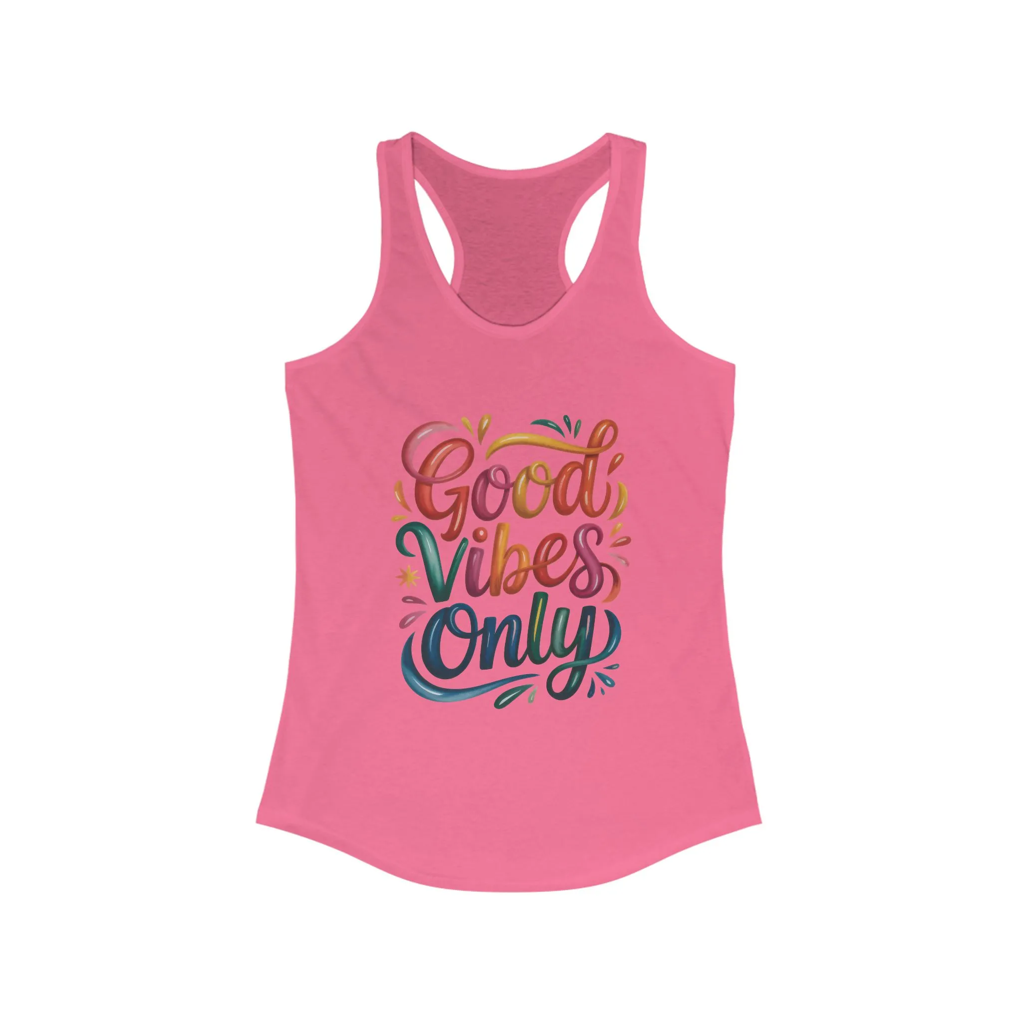 Good Vibes Only Women's Racerback Tank, Summer Top, Workout Shirt, Festival Wear, Gift for Her, Casual Style - Image 17