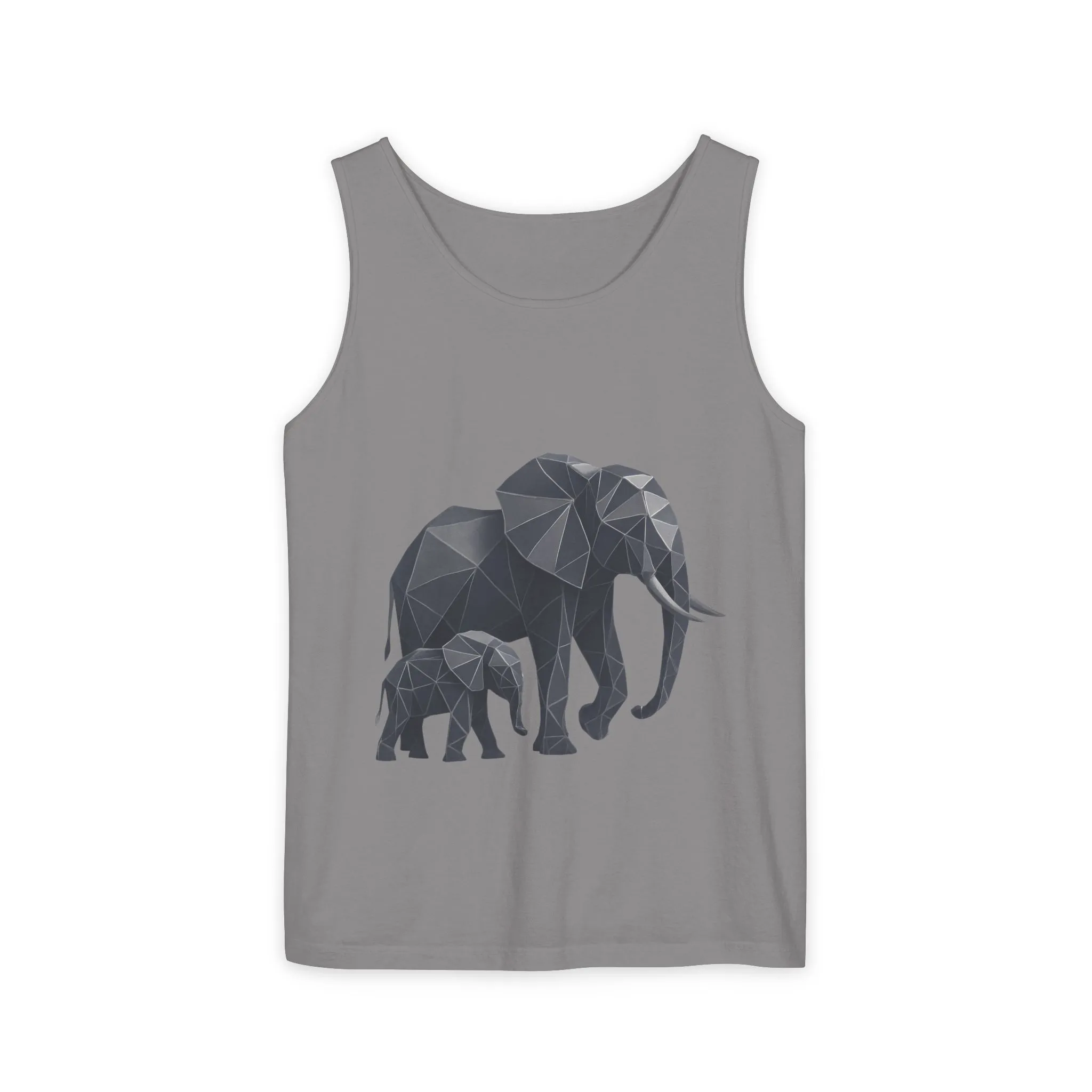 Elephant Family Unisex Tank Top, Animal Lover Gift, Casual Wear, Summer Essentials, Eco-Friendly Apparel, Wildlife Shirt - Image 5