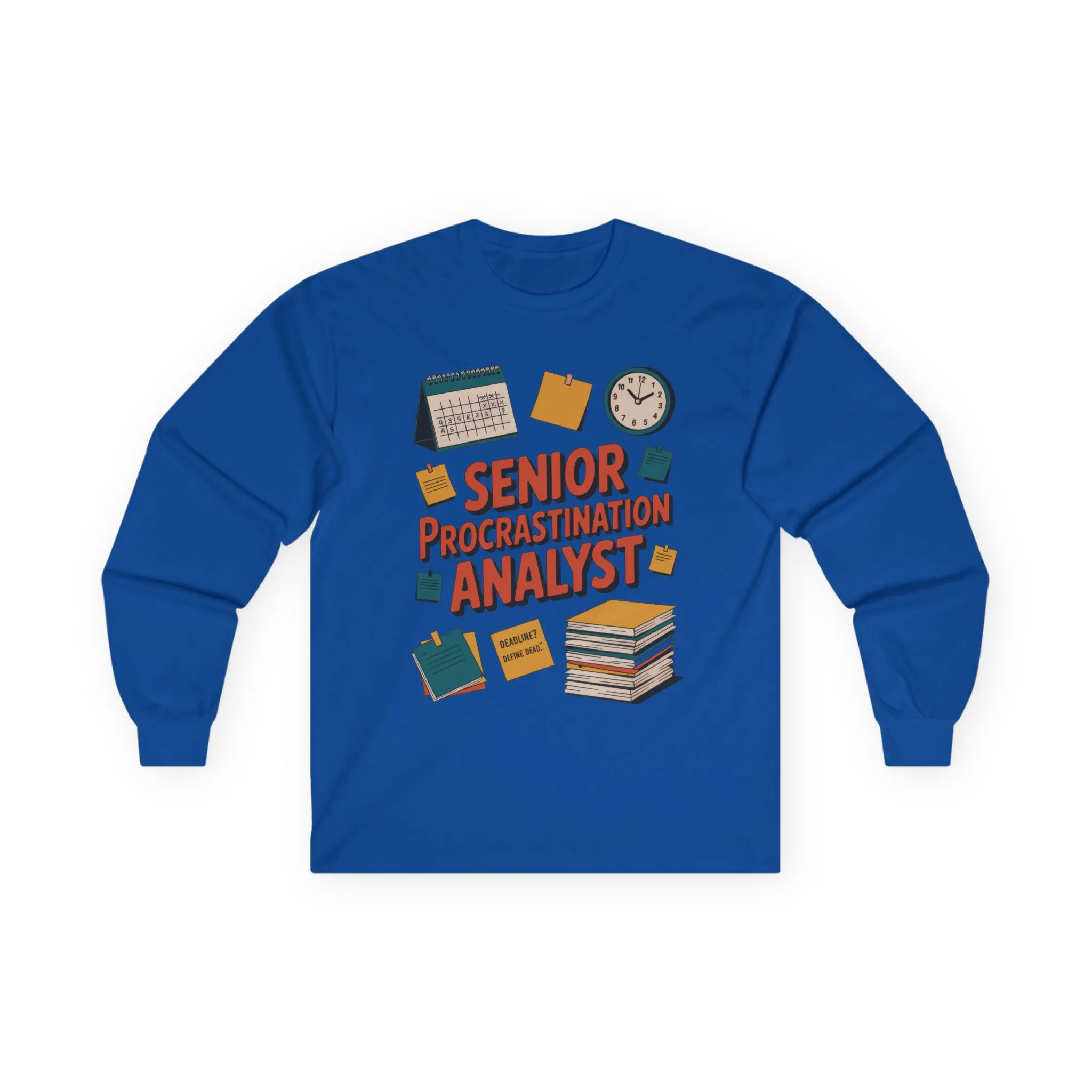 Senior Procrastination Analyst Long Sleeve Tee, Funny Work Shirt, Gift for Analysts, Office Humor Shirt, Meme Shirt, Motivation Apparel - Image 22