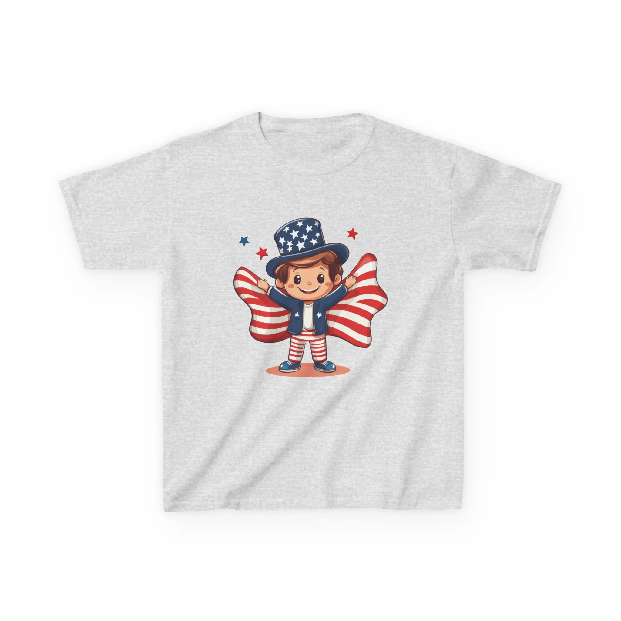 4th of July Kids T-Shirt,Kids Unisex Patriotic Tee, American Flag Outfit for Boys and Girls, Independence Day Shirt, Cute American Shirt - Image 9