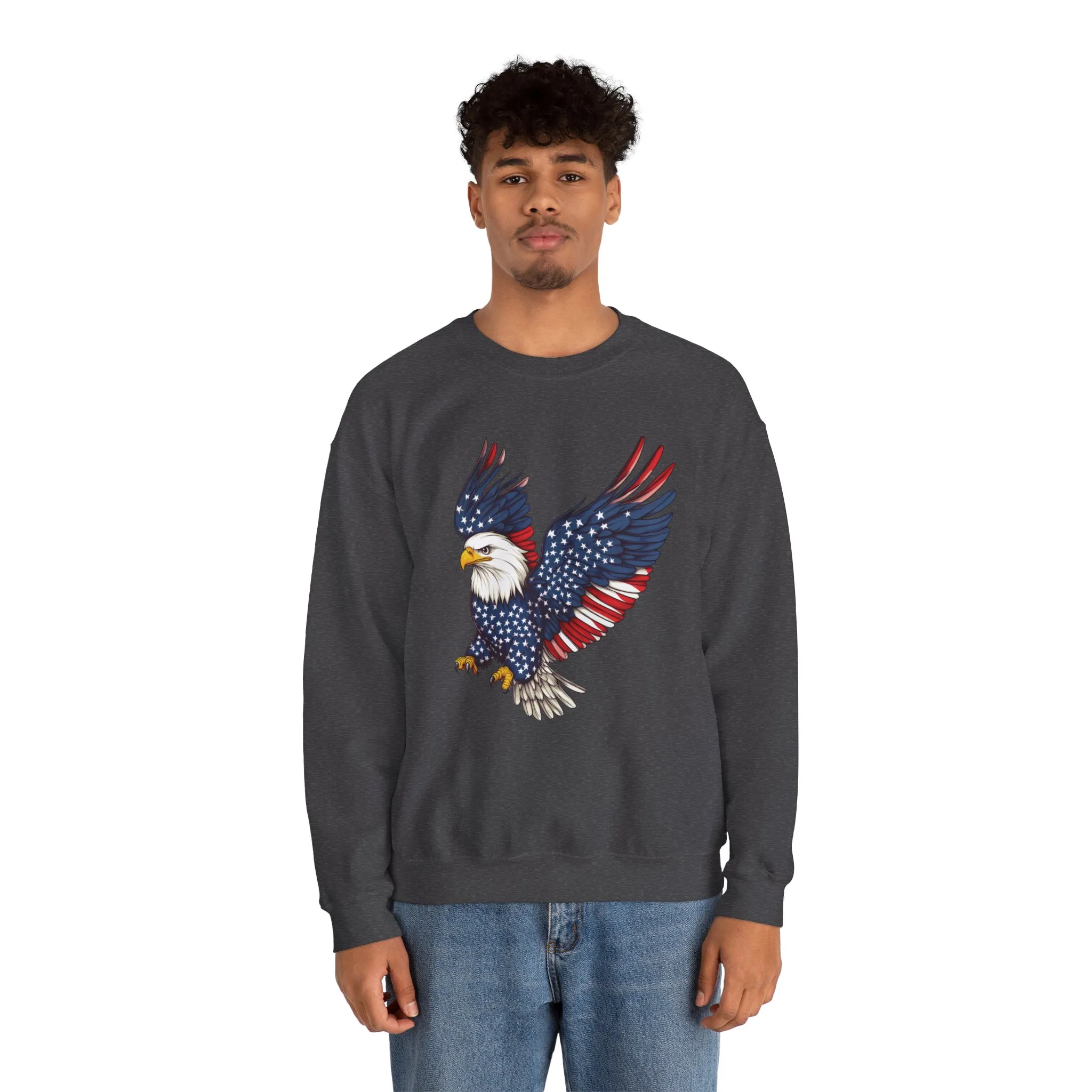 Patriotic Eagle Sweatshirt, Unisex Crewneck, USA Pride Apparel, Cozy Everyday Wear, Perfect for Independence Day, Gift for Patriots - Image 15