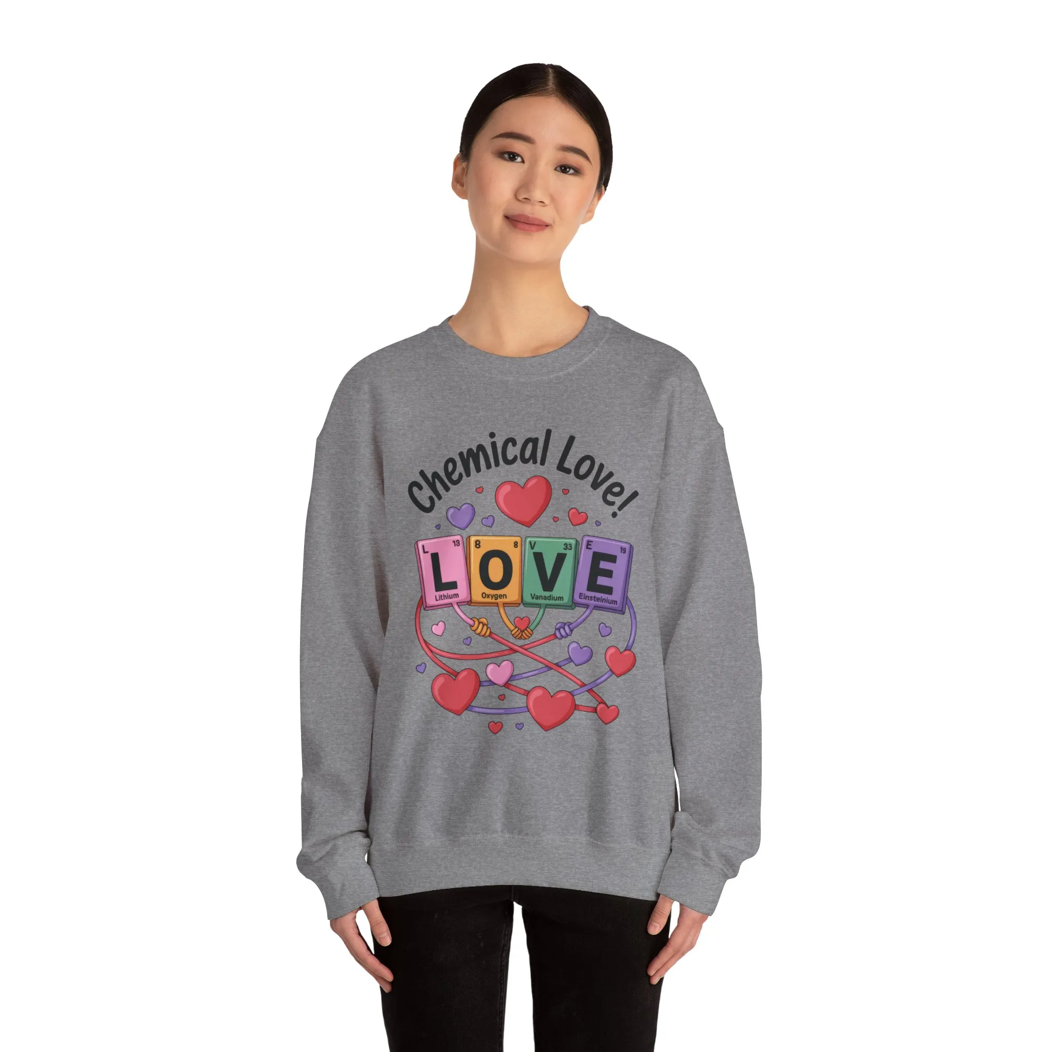 Chemical Love Women's Sweatshirt, Womens Crewneck, Cute Sweatshirt Gift, Valentines Day Pullover, Science Lovers Apparel, Relationship Humor - Image 11