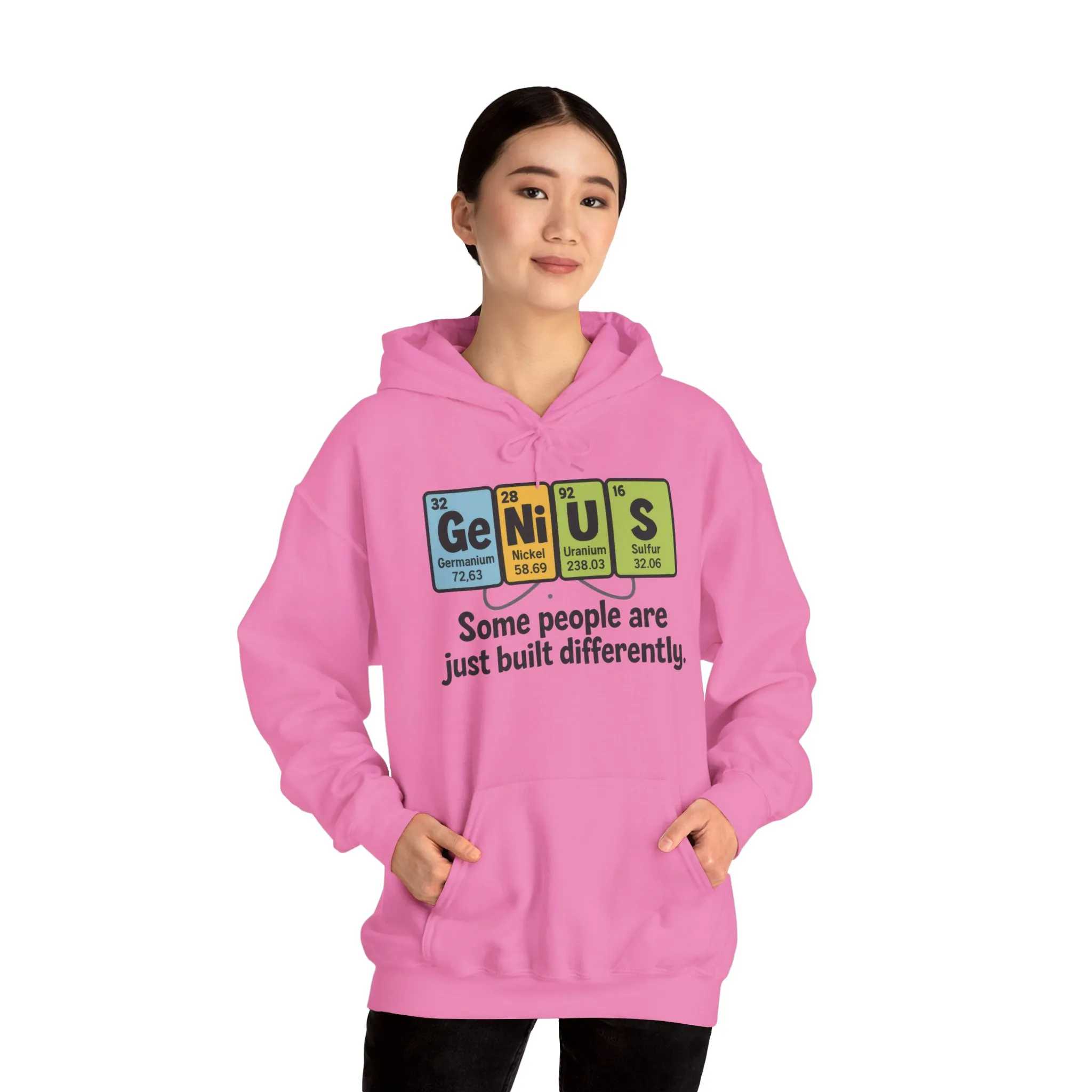 Funny Womens Genius Hoodie, Periodic Table Science Pullover, Nerdy Chemistry Sweatshirt for Her, Science Lover Apparel, Funny Chemistry Gift - Image 17