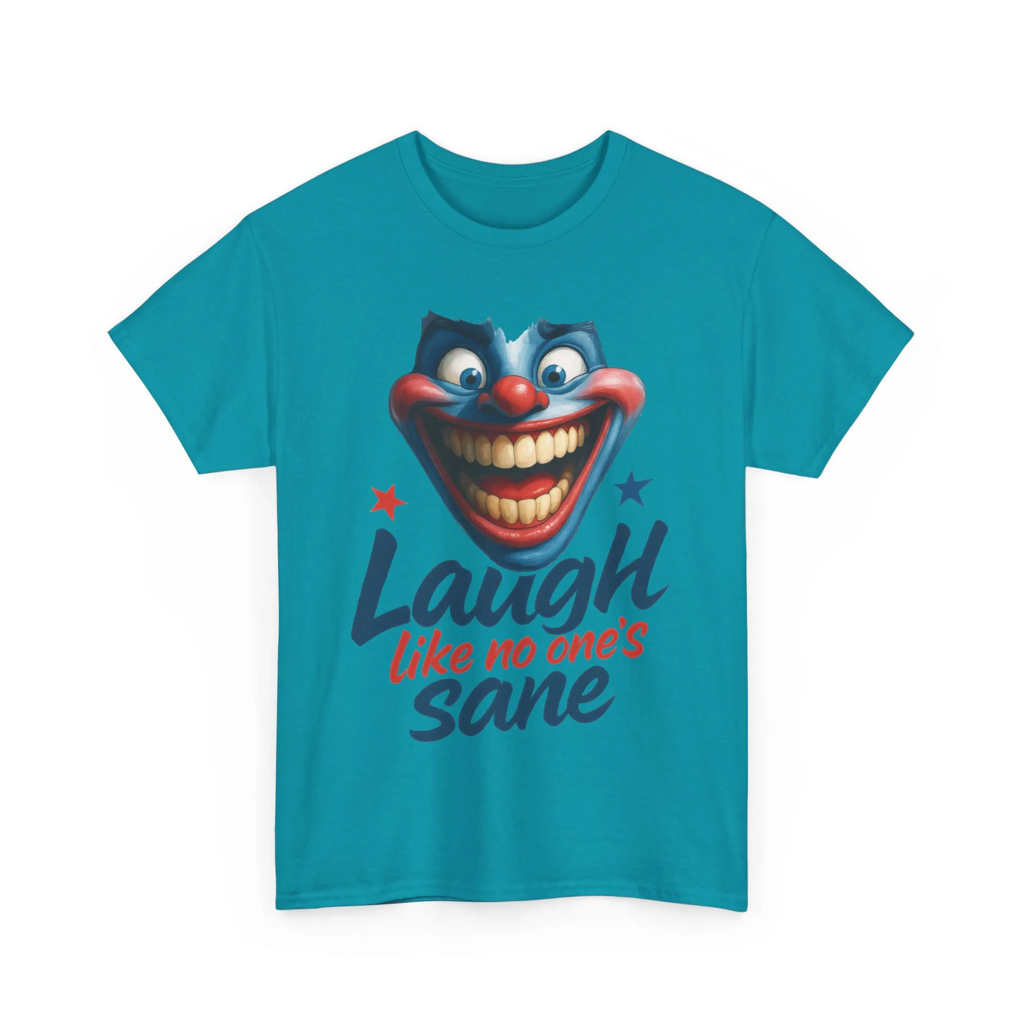 Funny Clown Face Unisex Heavy Cotton Tee, Creepy Clown Face T-Shirt, Humor T-Shirt,Clown Theme Shirt, Funny Horror Graphic Tee - Image 17