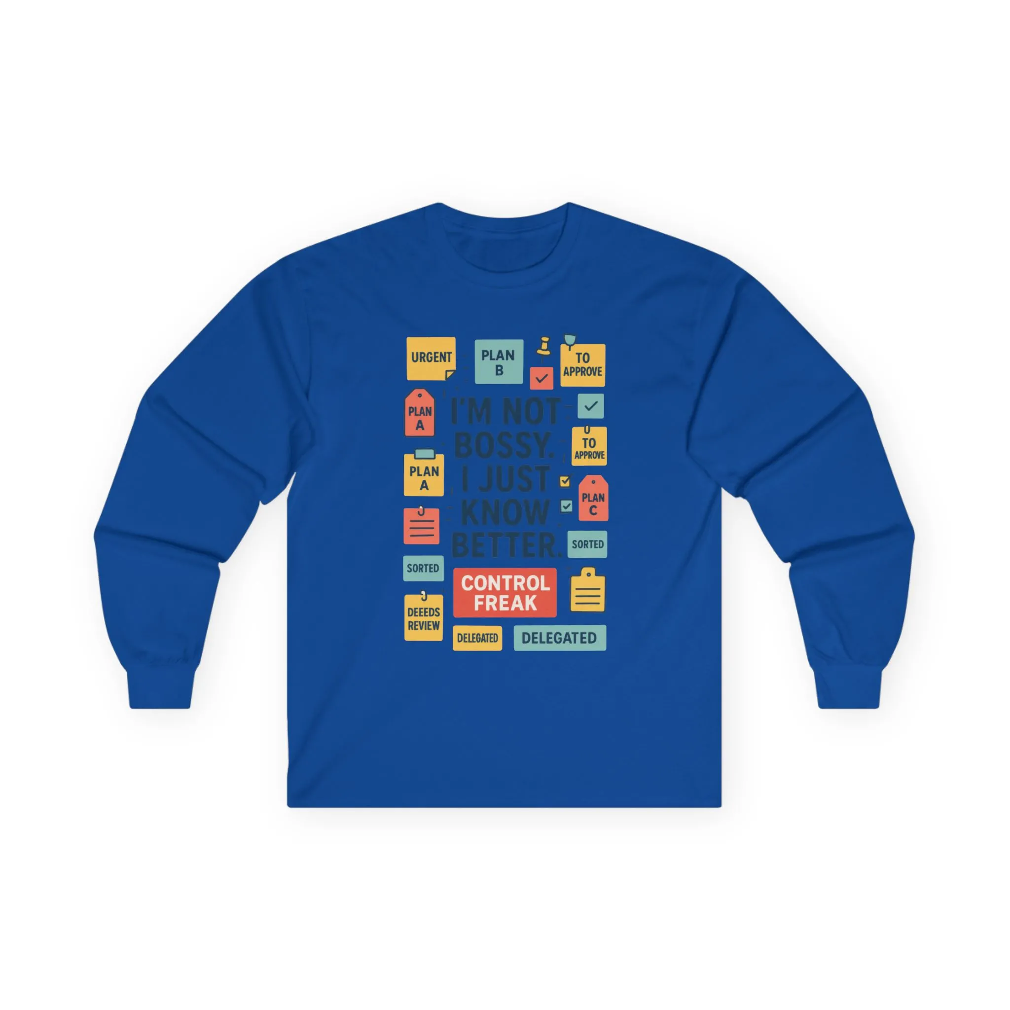 Funny Unisex Long Sleeve Shirt, Im Not Bossy Long Sleeve Tee, Control Freak Sarcastic Quote Tee, Motivational Tee, Funny Quote Tee - Image 19