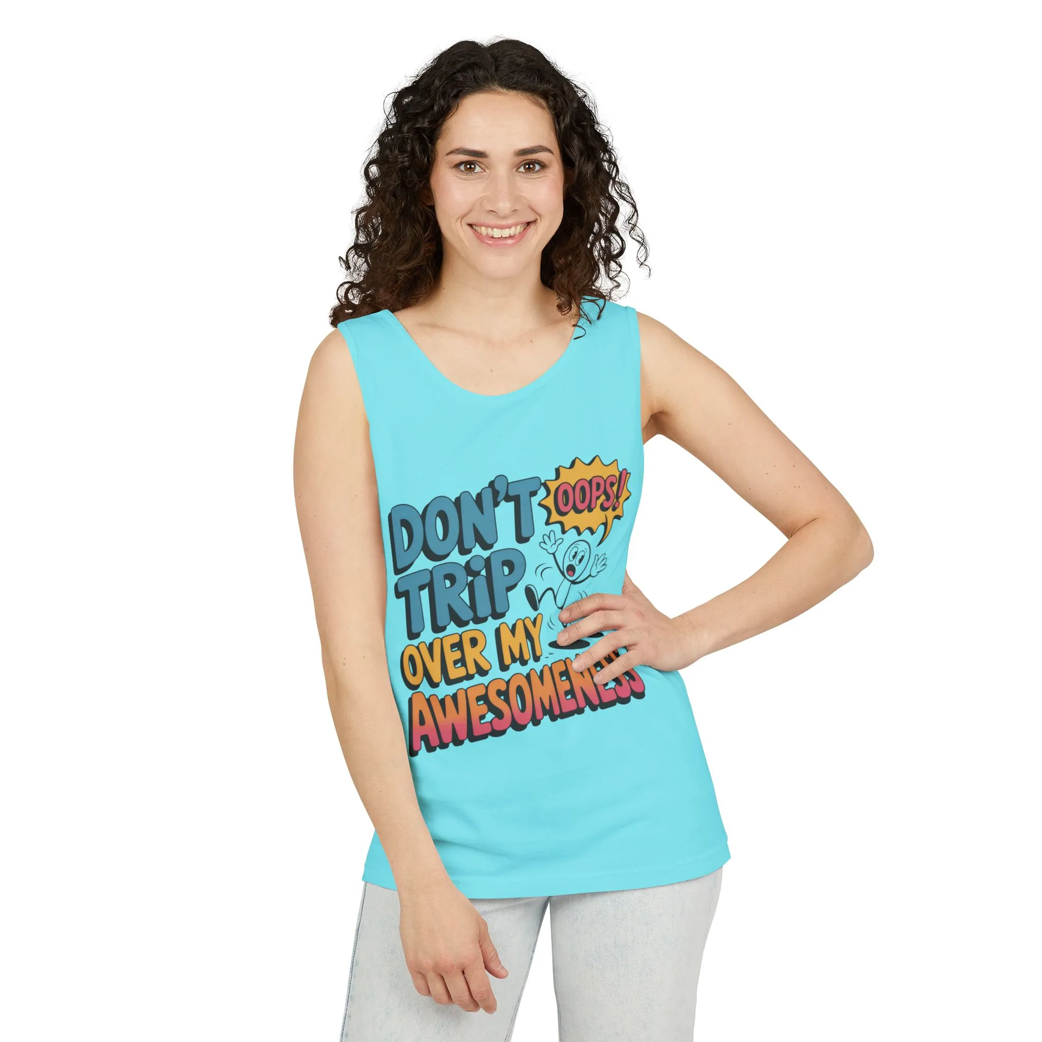 Funny Graphic Tank Top, Don't Trip Over My Awesomeness Tank, Womens Cotton Tank for Casual Wear, Gift for Friends, Birthday Gift, Humor Tee - Image 45