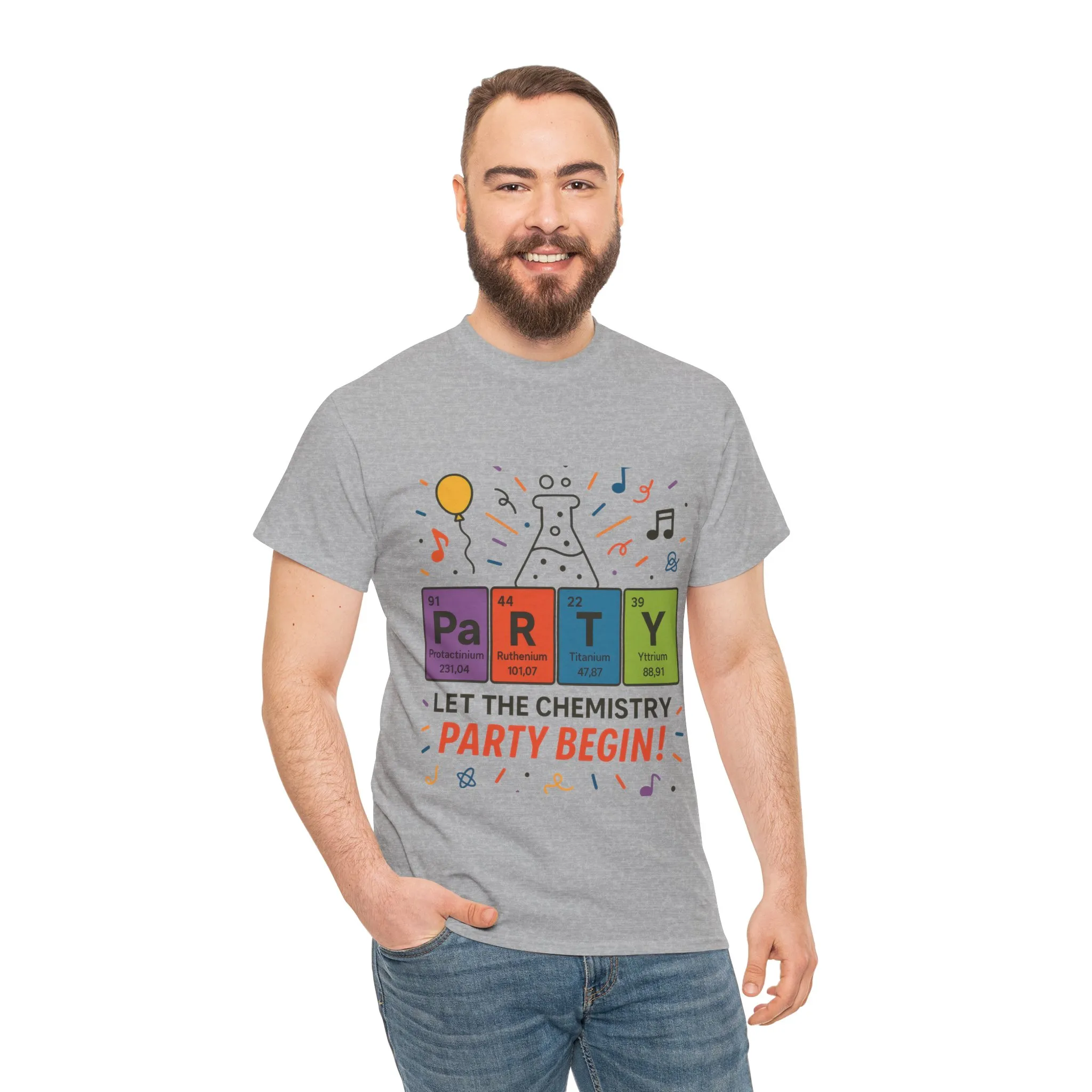 Funny Chemistry Party T-Shirt, Periodic Table PaRTY Tee, Unisex Science Humor Shirt, Gift for Chemistry Teacher,Science Tee, Nerdy Pun Shirt - Image 3