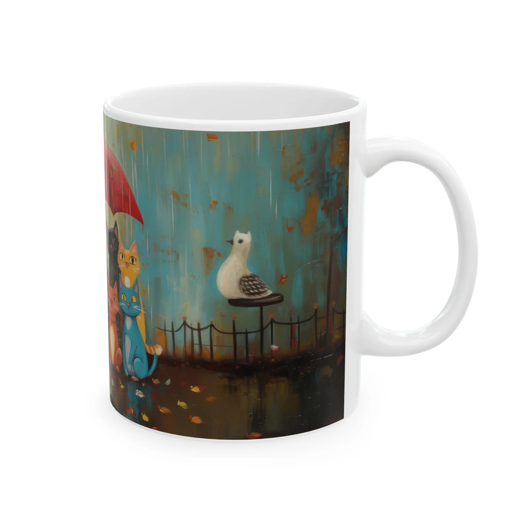 Charming Cat Mug - Cute Cat Art, Unique Coffee Cup, Cat Lover Gift, Cozy Home Decor, Perfect for Birthdays & Holidays - Image 4