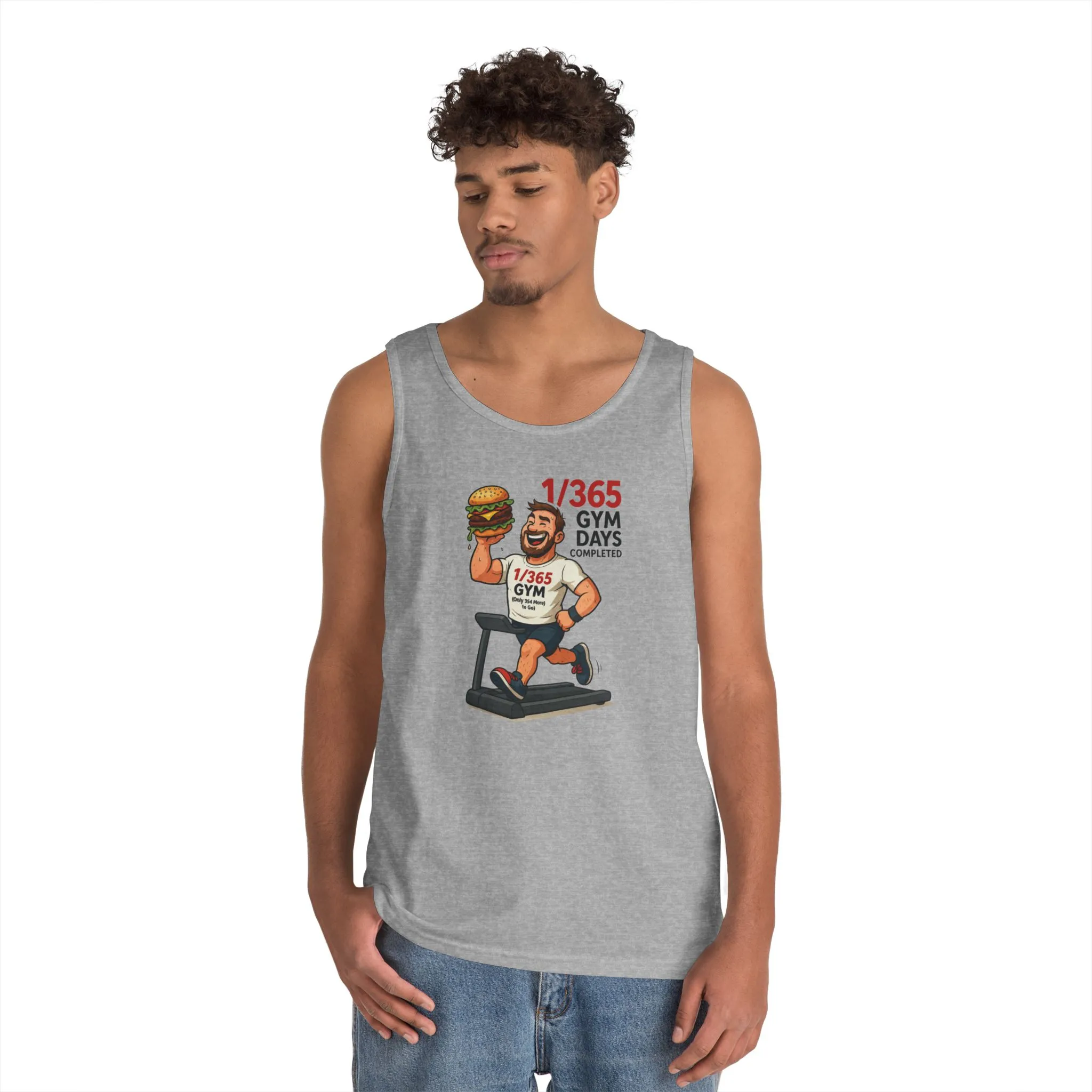 Funny Gym Tank for Men, Lazy Gym Day Gift for Him, Gym Motivation Tee, Fun Workout Tank Top, Fitness Gift, Gym Lovers Gift , Workout Shirt - Image 5