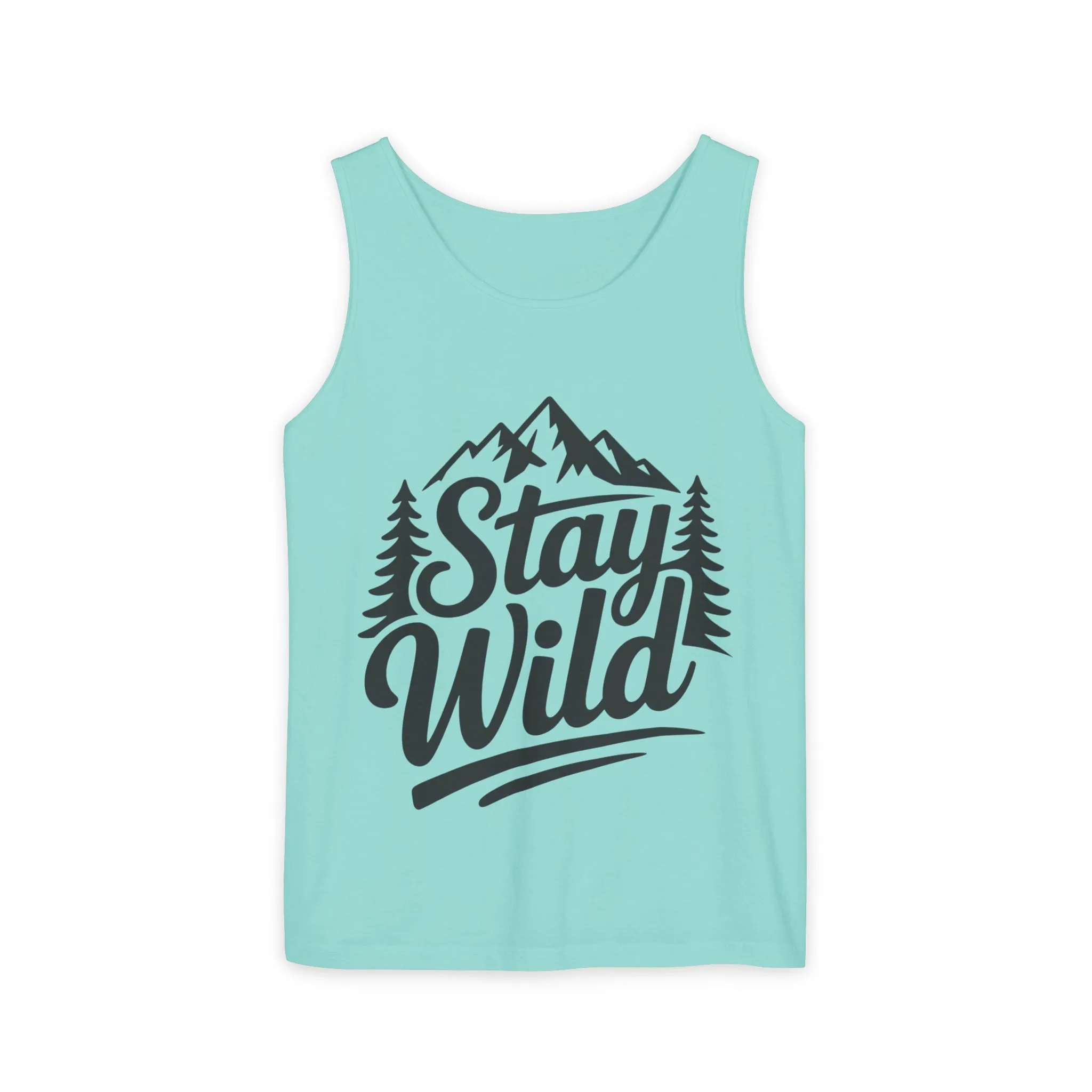 Stay Wild Garment-Dyed Mens Tank Top, Boho Summer Top, Adventure Shirt, Nature Lover Apparel, Gift for Hikers, Outdoor Clothing - Image 13