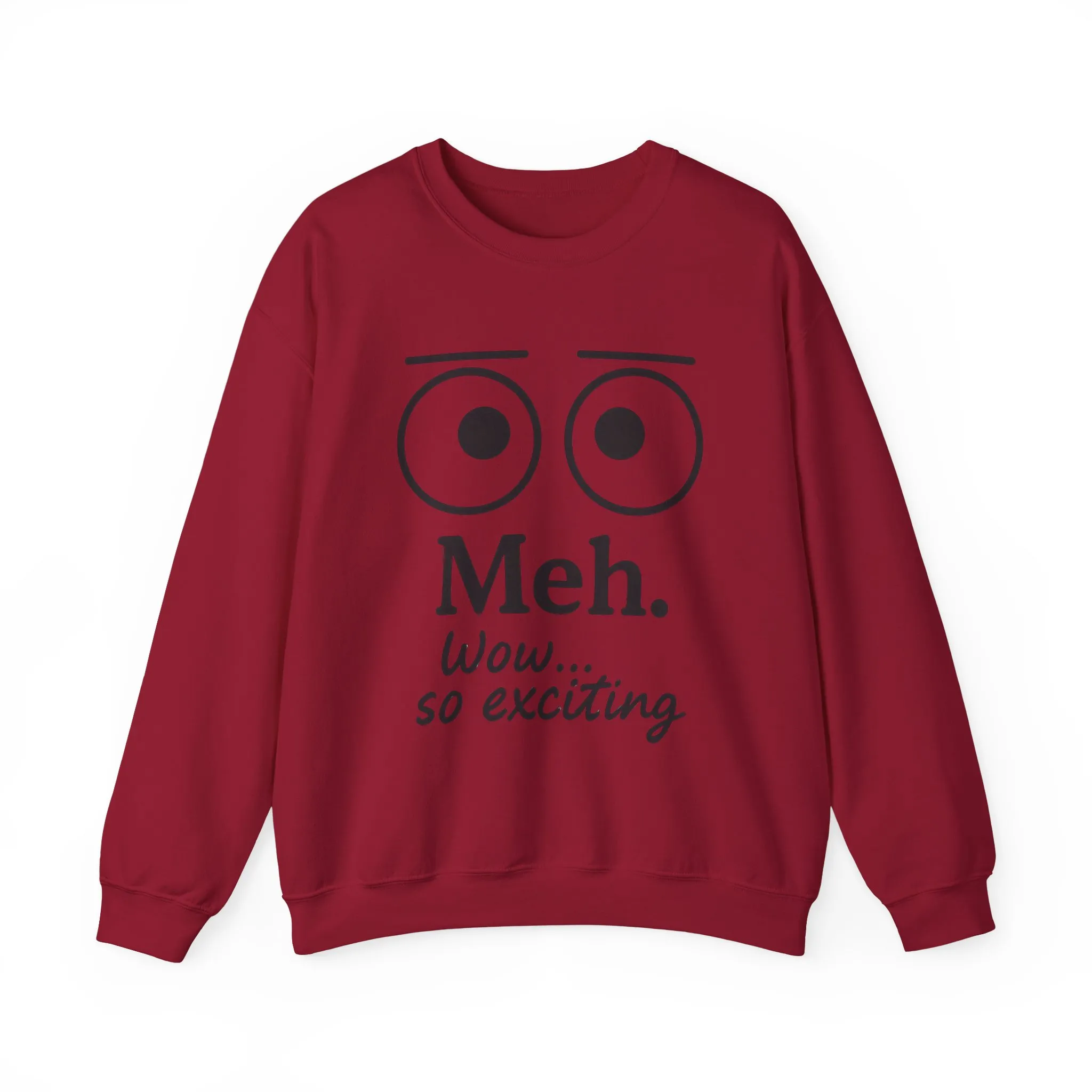 Mens Heavy Blend Crewneck with 'Meh' Design, Comfortable Apparel for Everyday Wear, Perfect for Relaxing - Image 25