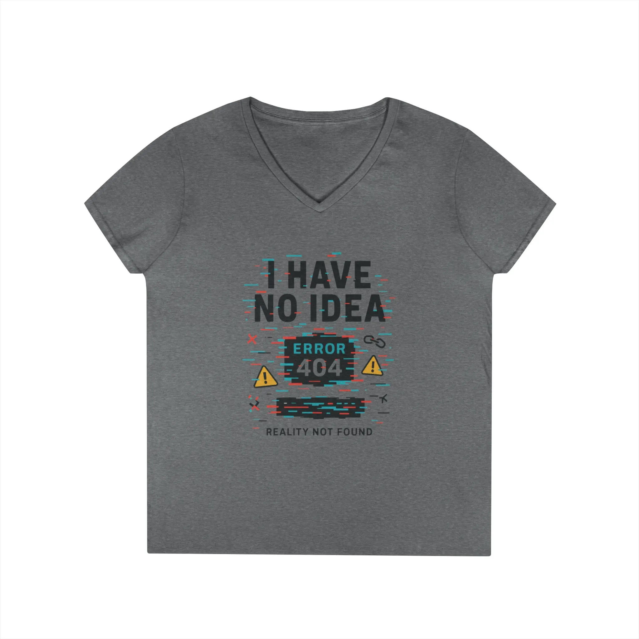 Error 404 V-Neck T-Shirt, Funny Tee, Casual Wear, Gift for Tech Lovers, Geeky Humor Shirt, Unique Birthday Present - Image 10