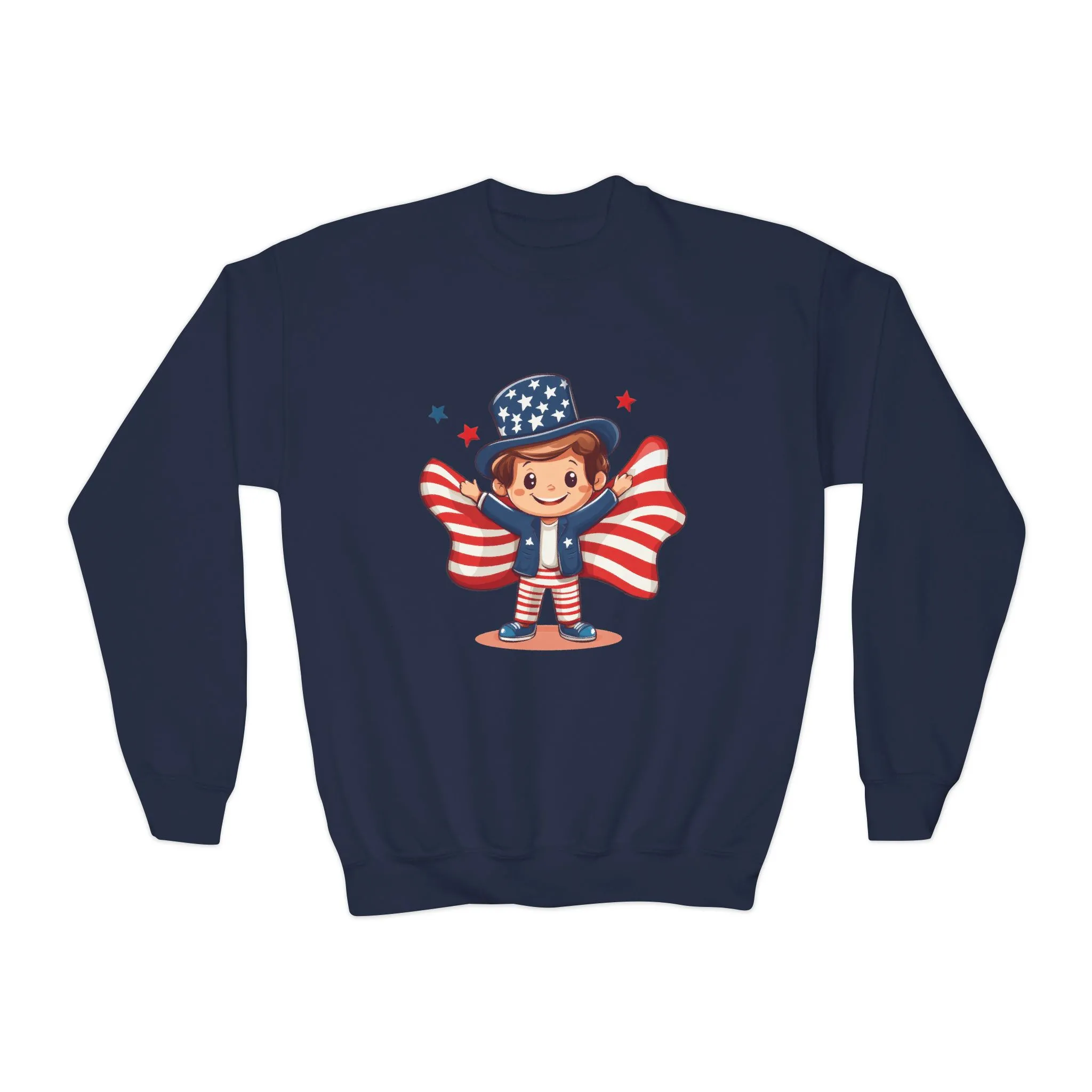 Patriotic Youth Crewneck Sweatshirt, Kids Flag Sweatshirt, July 4th Outfit, Independence Day Gear, Americana Sweatshirt, Holiday Clothing - Image 19