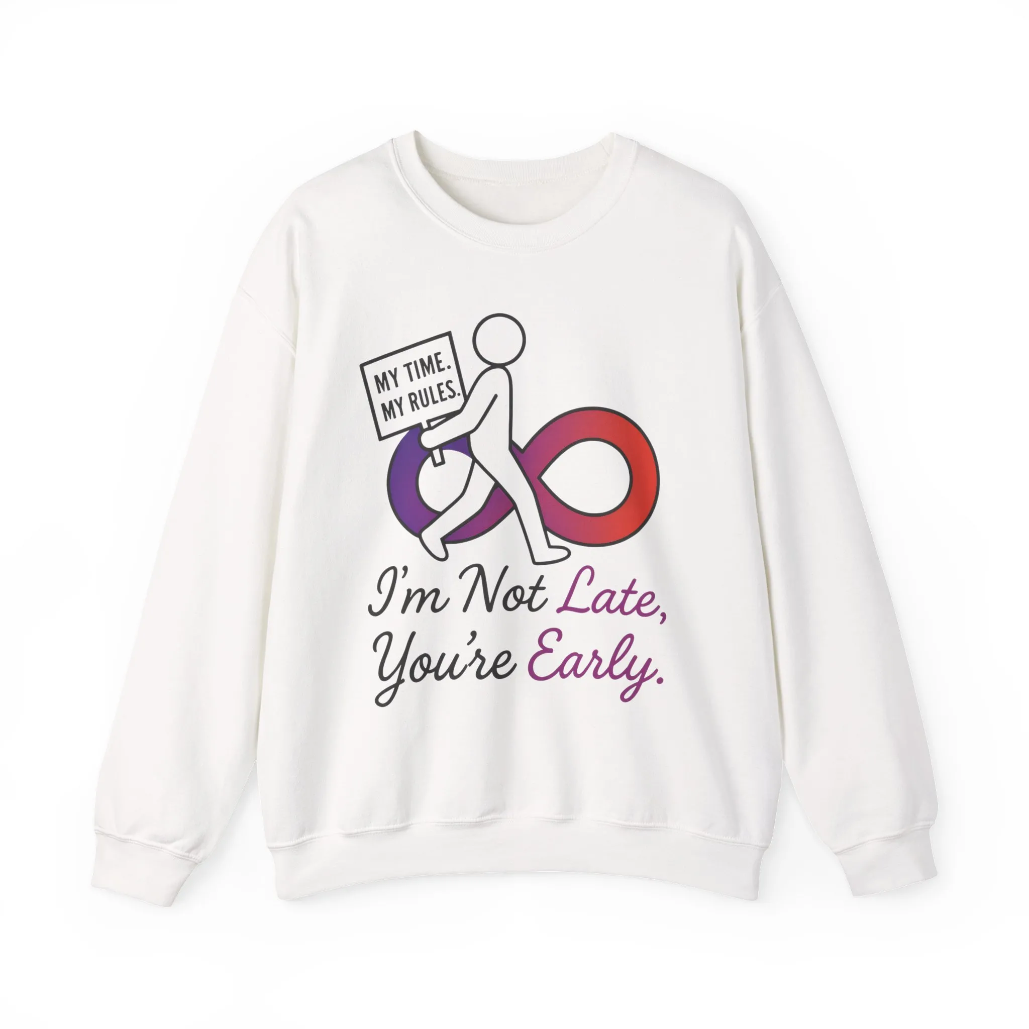 My Time, My Rules Funny Crewneck Sweatshirt, Womens Pullover, Gift for Her, Birthdays, Humor Clothing, Casual Style - Image 2