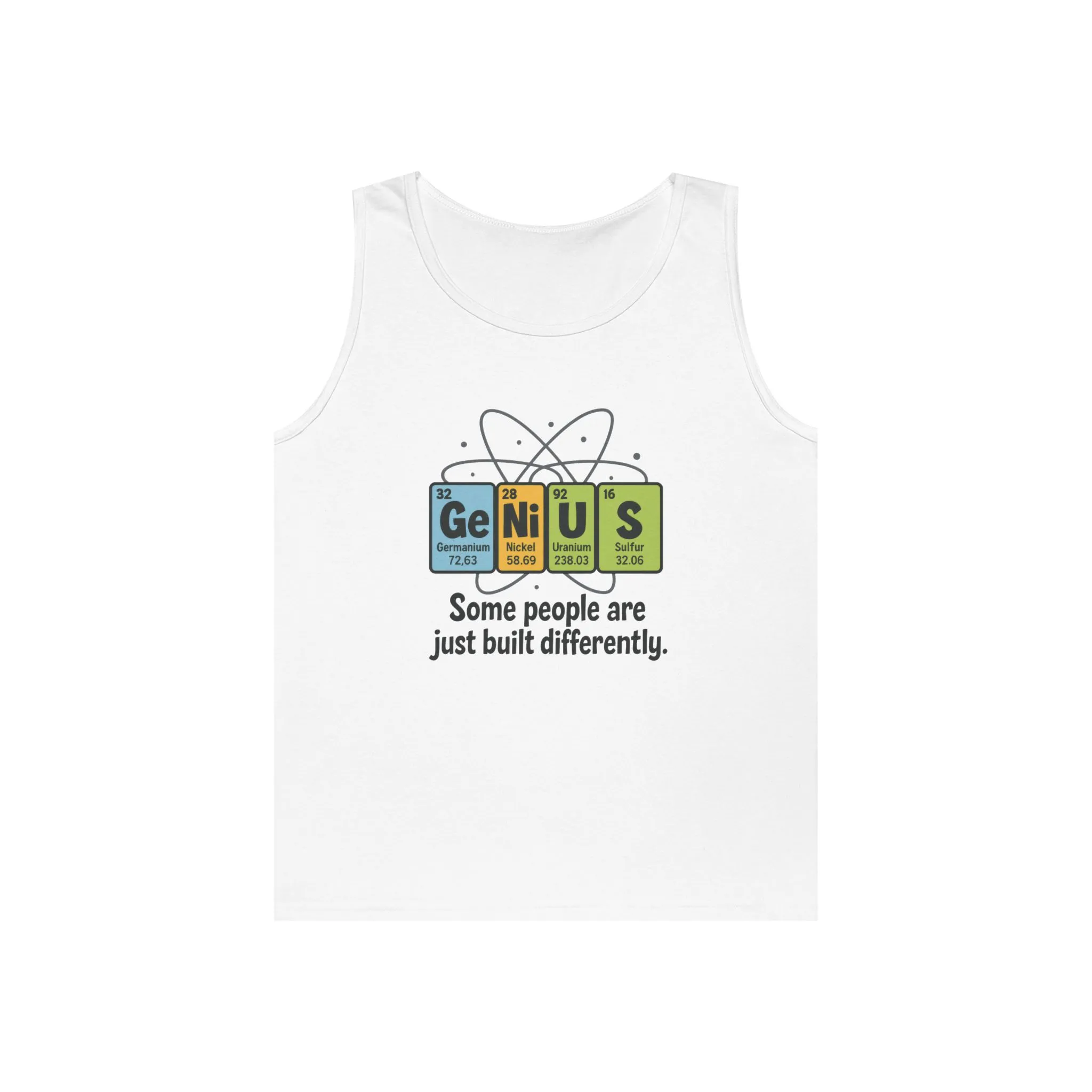 Funny Mens Genius Tank Top, Nerdy Humor Shirt, Periodic Table Shirt, Science Humor Tank, A Funny Gift for Science Lovers, Teachers - Image 4