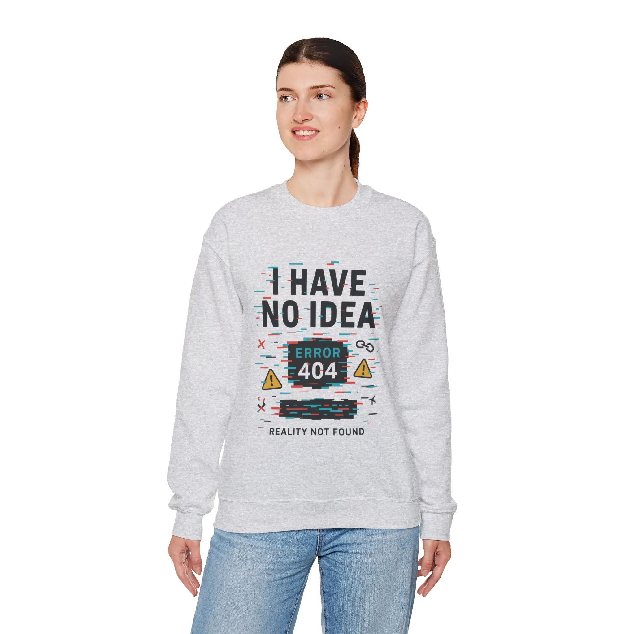 Error 404 Humor Crewneck Sweatshirt, Comfy Unisex Oversized Sweater, Fun Casual Wear, Tech Lover Gift, Everyday Loungewear - Image 38