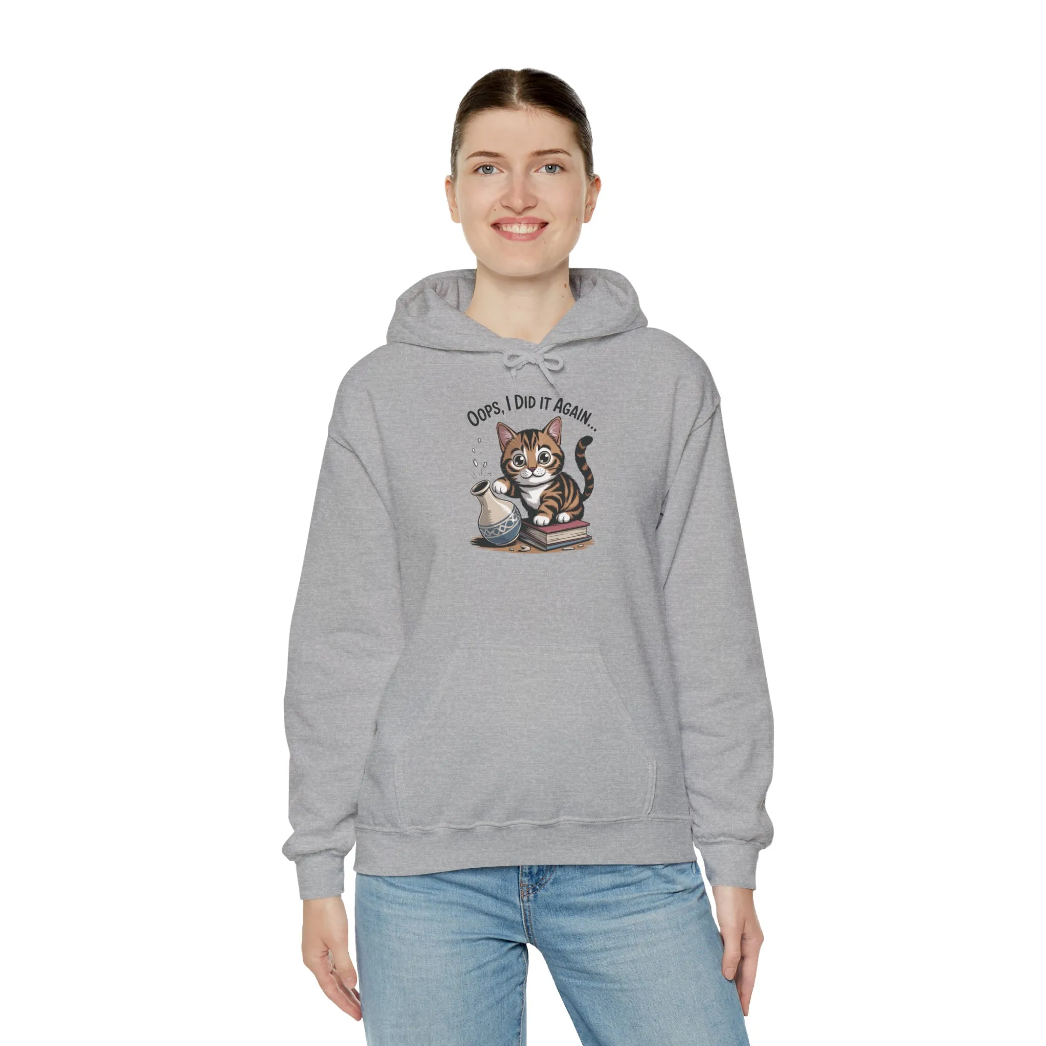 Cat Lover's Hoodie: Oops, I Did It Again, Funny Sweatshirt, Gifts for Animal Lovers, Cozy Hooded Sweatshirt, Pet Owner Apparel, Cute [...] - Image 8