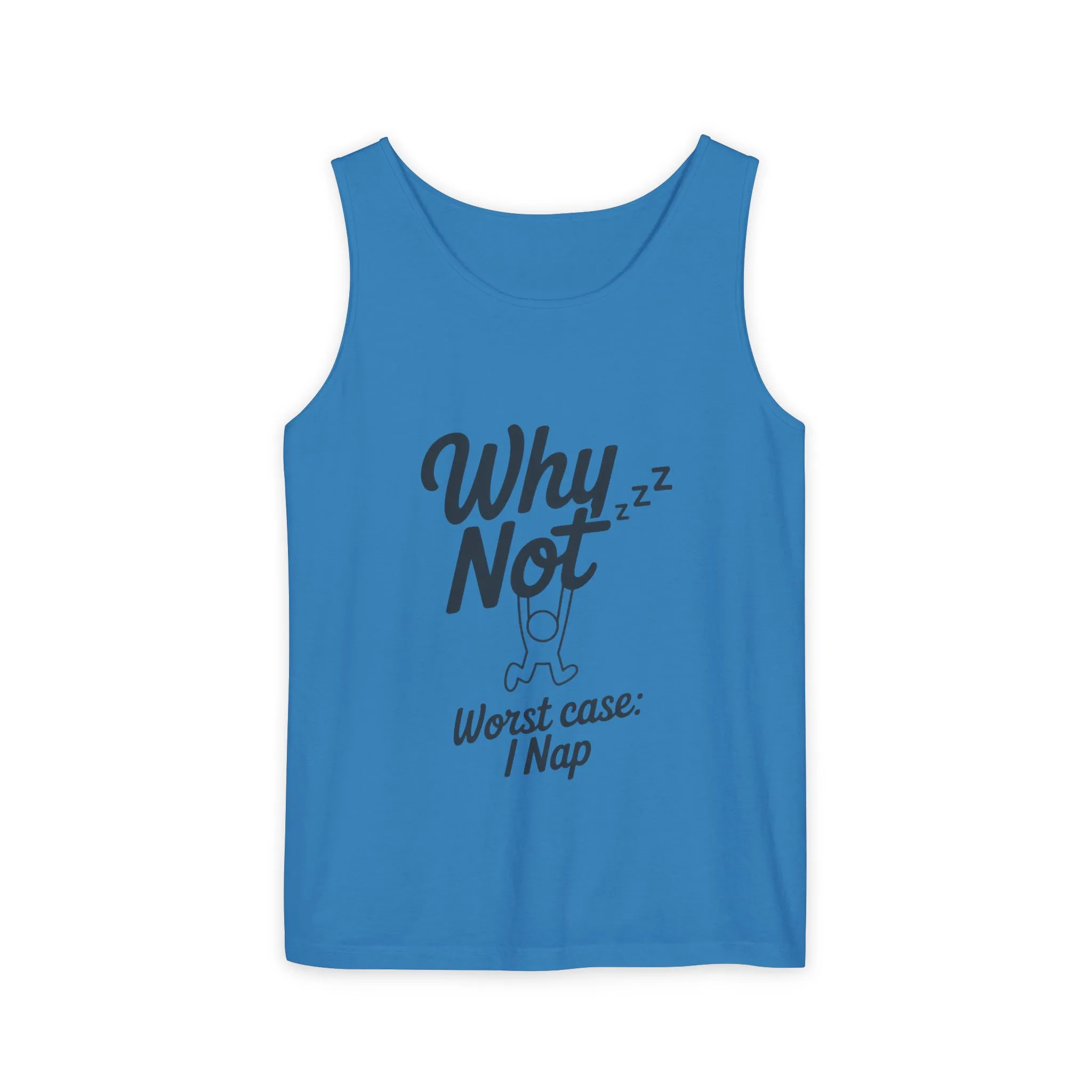 Comfy Mens Tank Top - Why Not? | Perfect for Relaxing, Gift for Nappers, Summer Wear, Vacation Apparel, Hilarious Lounge Top - Image 21