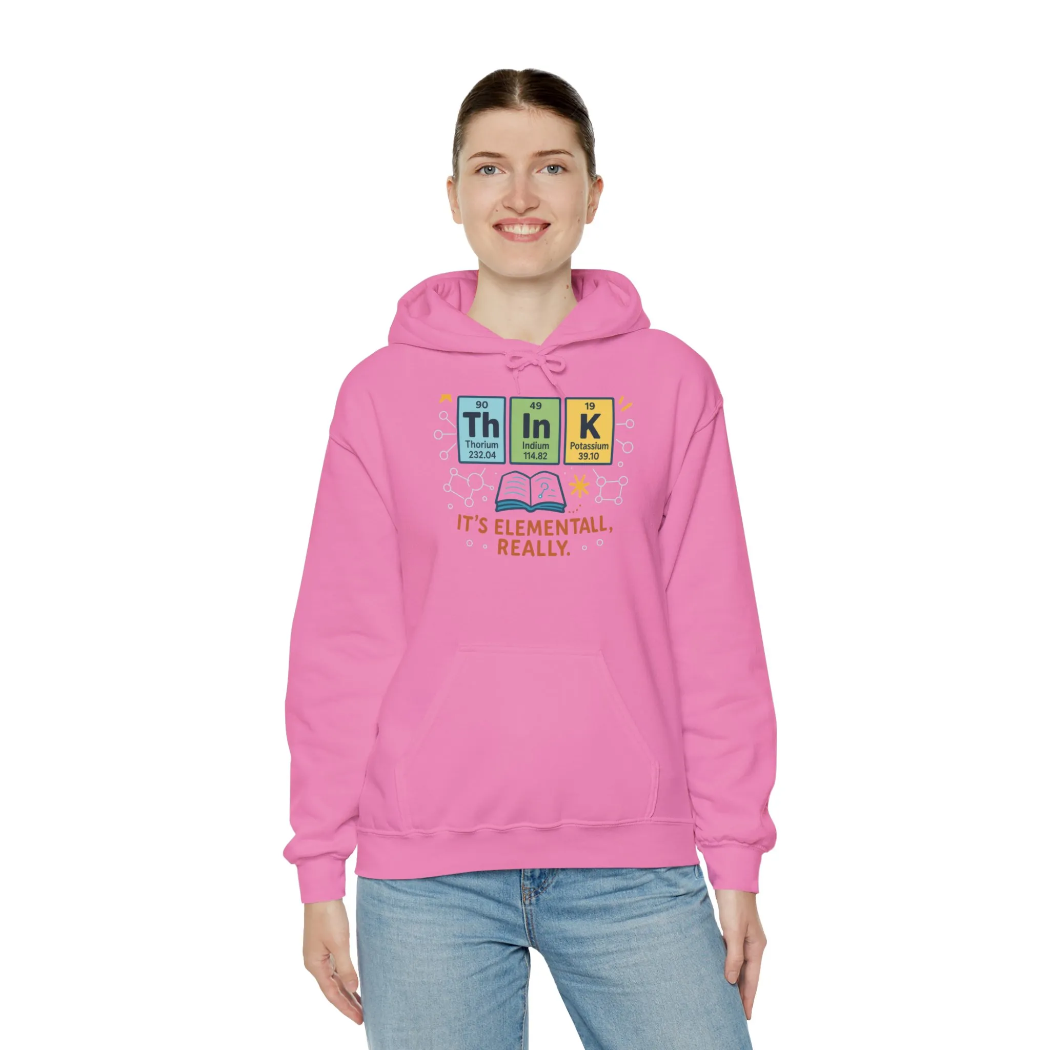 Think Hoodie for Women, Funny Chemistry Hoodie, Element of Humor Science Sweatshirt, Nerdy Gift for Her, Gift for Students, Science Lovers - Image 27