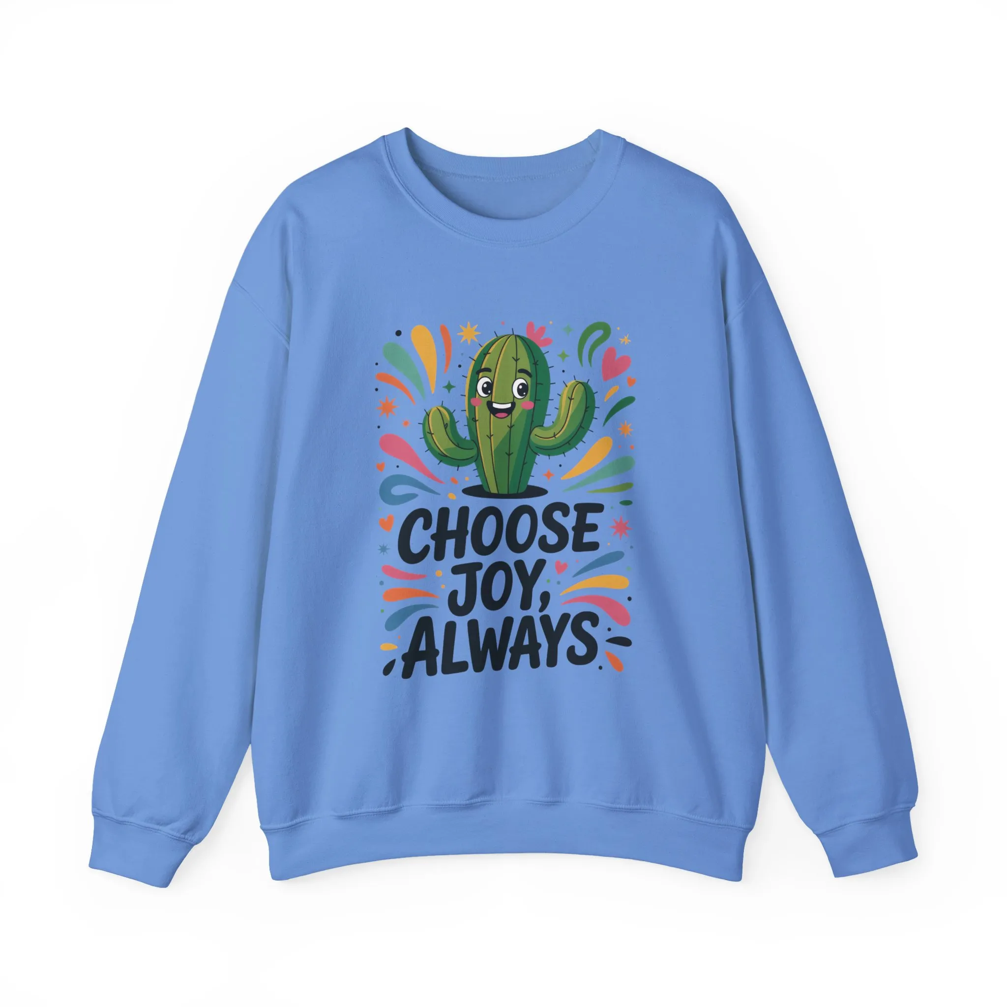 Joyful Cactus Sweatshirt: Choose Joy Always, Cozy Gift for Friends, Womens Casual Wear, Perfect for Celebrations and Everyday Comfort - Image 13