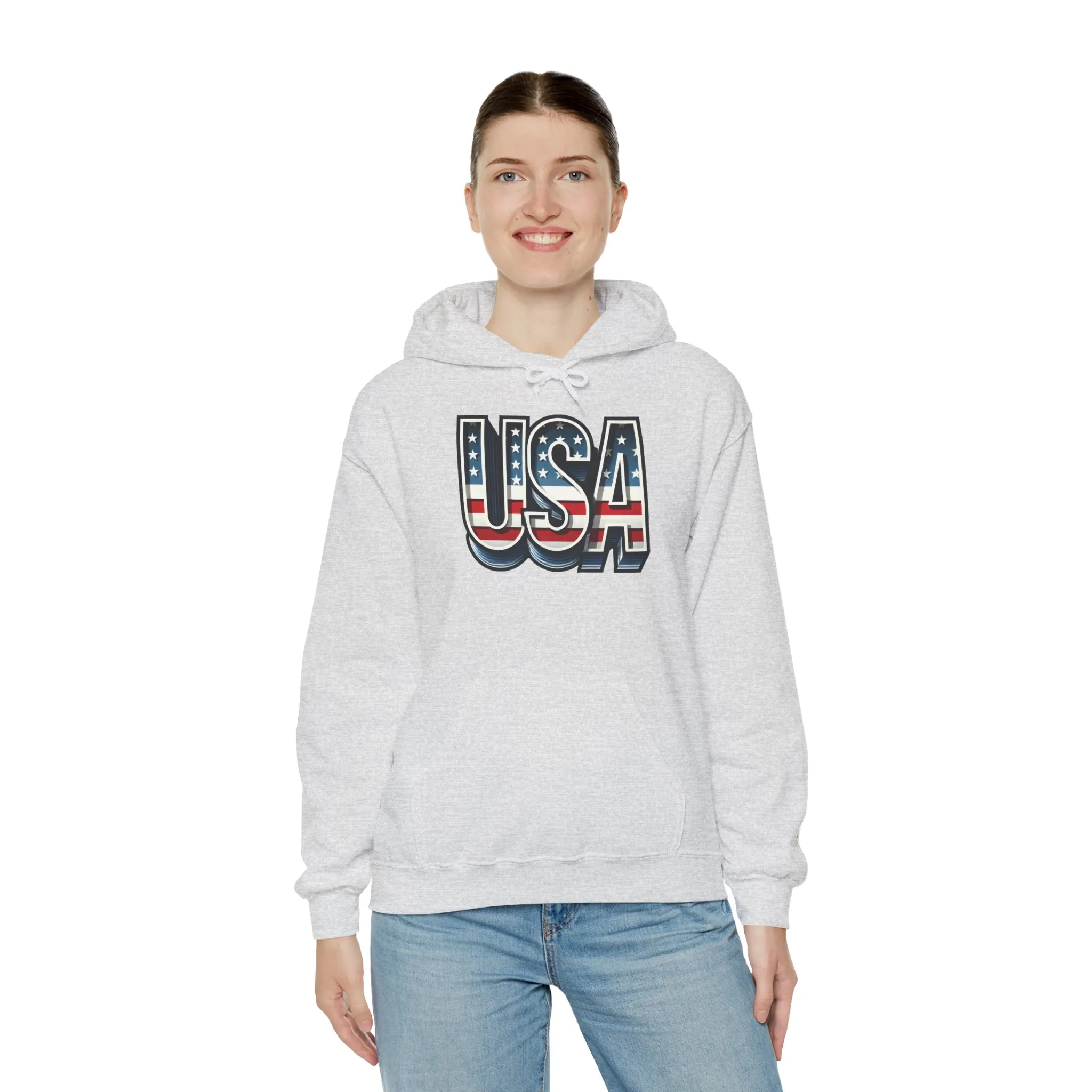 USA Flag Unisex Hoodie, Patriotic Sweatshirt, Independence Day Gift, American Pride Apparel, Casual Layering - Image 11