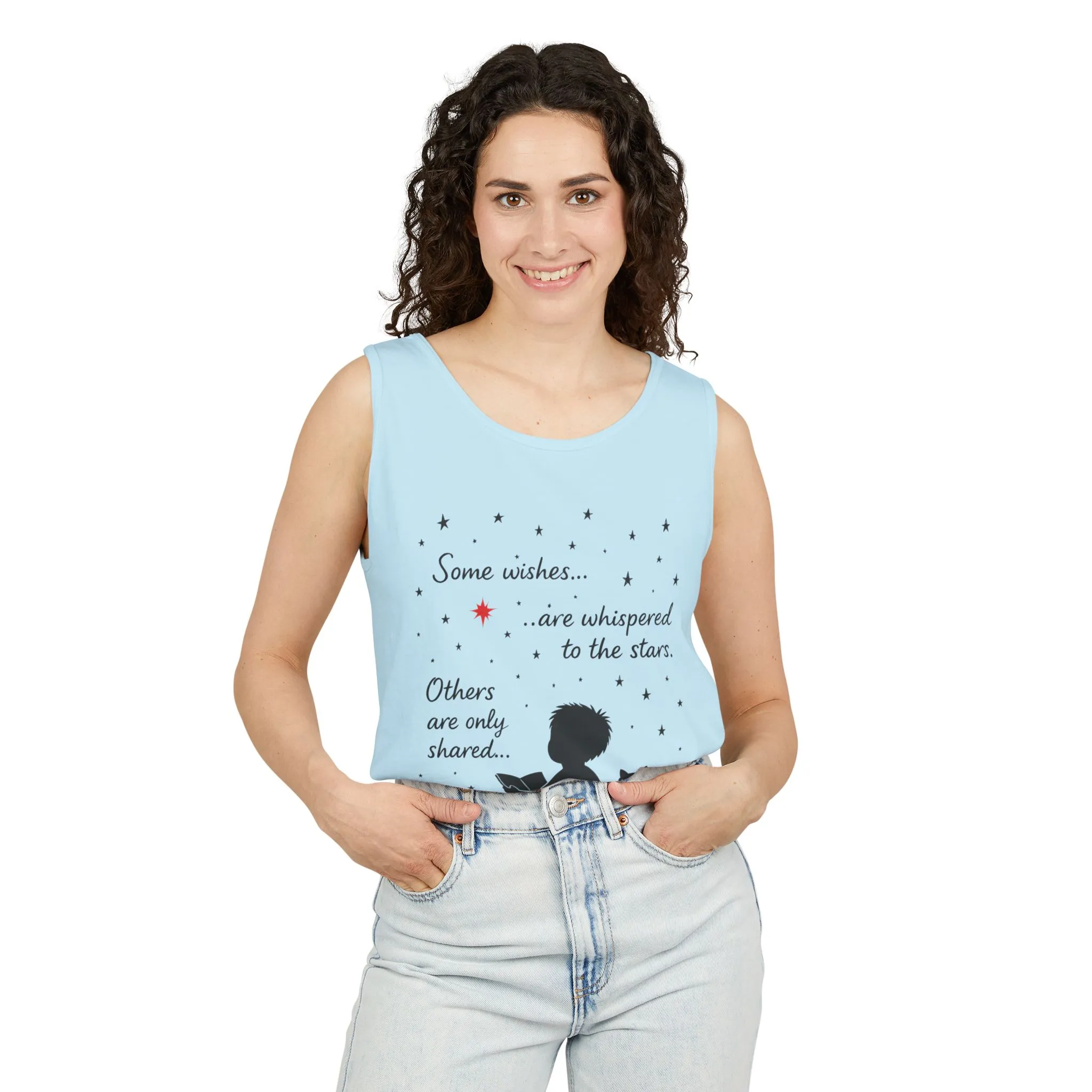 Whimsical Cat Lover's Tank Top, Inspirational Quote Top, Womens Garment-Dyed Summer Shirt, Gifts for Cat Moms, Casual Wear, Pet [...] - Image 17