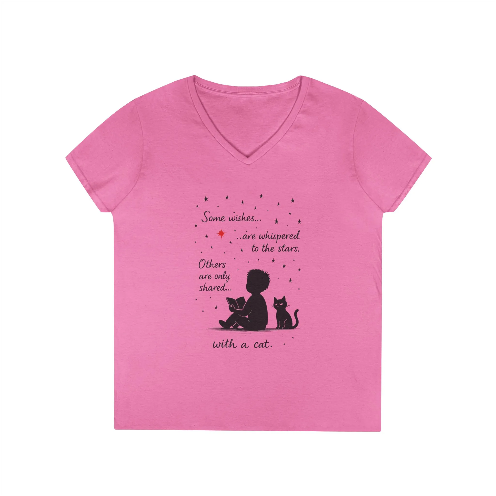 Whimsical Cat Lovers' V-Neck T-Shirt - Perfect Gift for Cat Enthusiasts, Animal Lovers, Birthday, and Pet Owners - Image 19