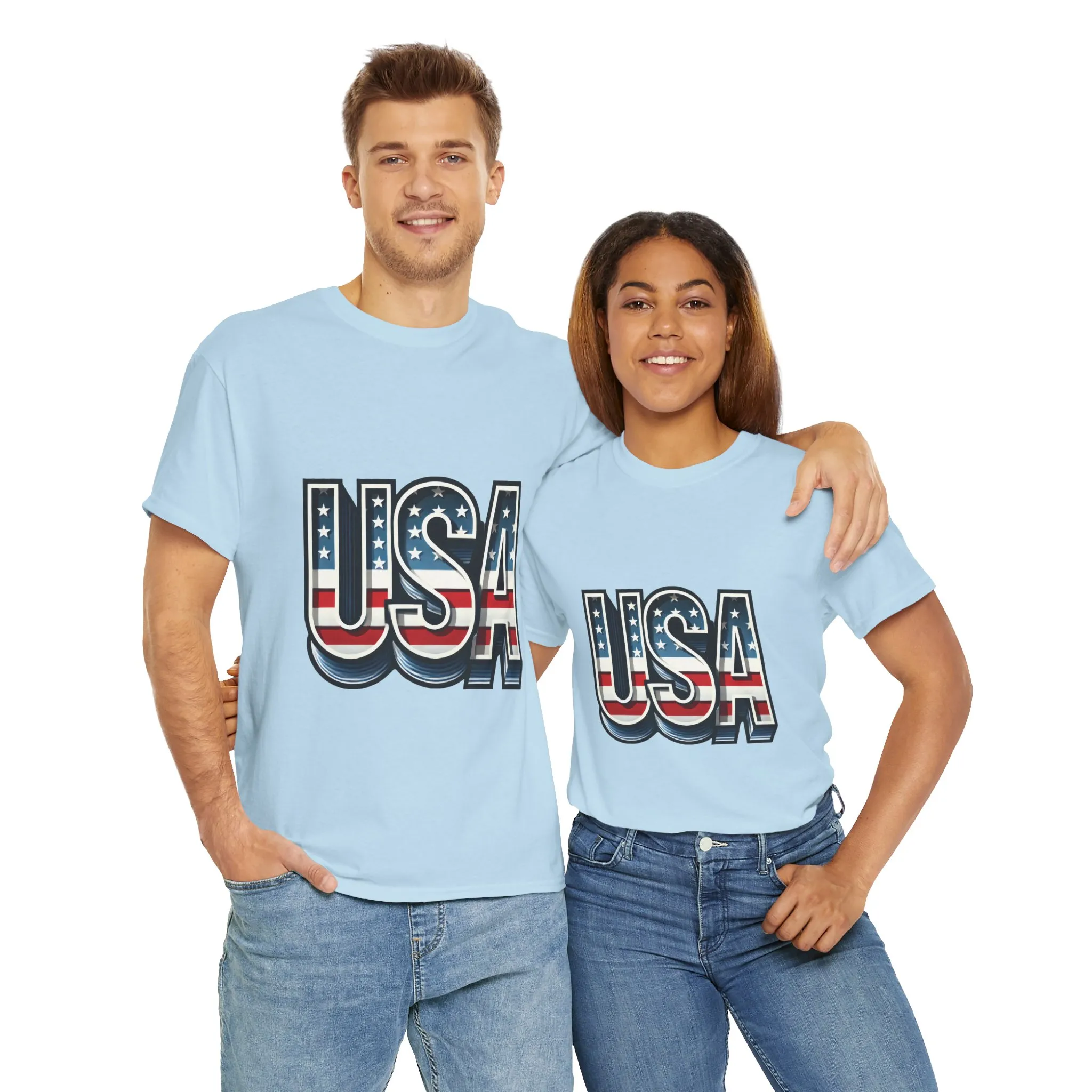 USA Patriotic Unisex Heavy Cotton Tee, American Pride Shirt, July 4th T-Shirt, Independence Day Apparel, Casual Summer Top - Image 16