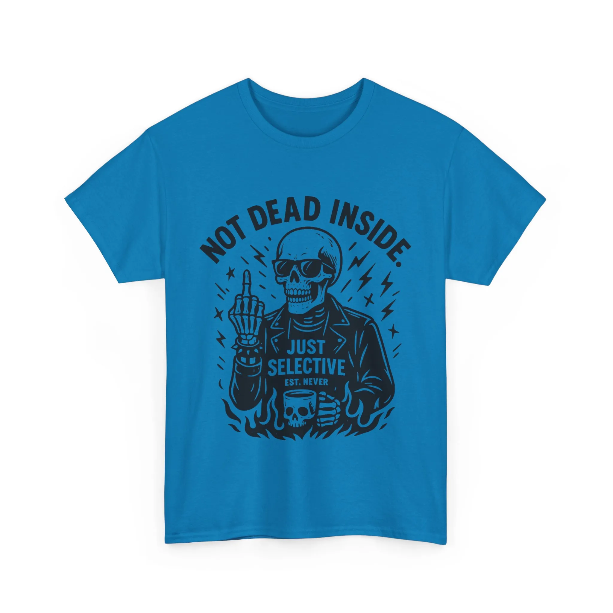 Mens Dark Humor Graphic Shirt, Not Dead Inside, Funny Graphic Shirt for Casual Wear, Gifts for Him, Halloween, Occasions, Funny Skeleton Tee - Image 22