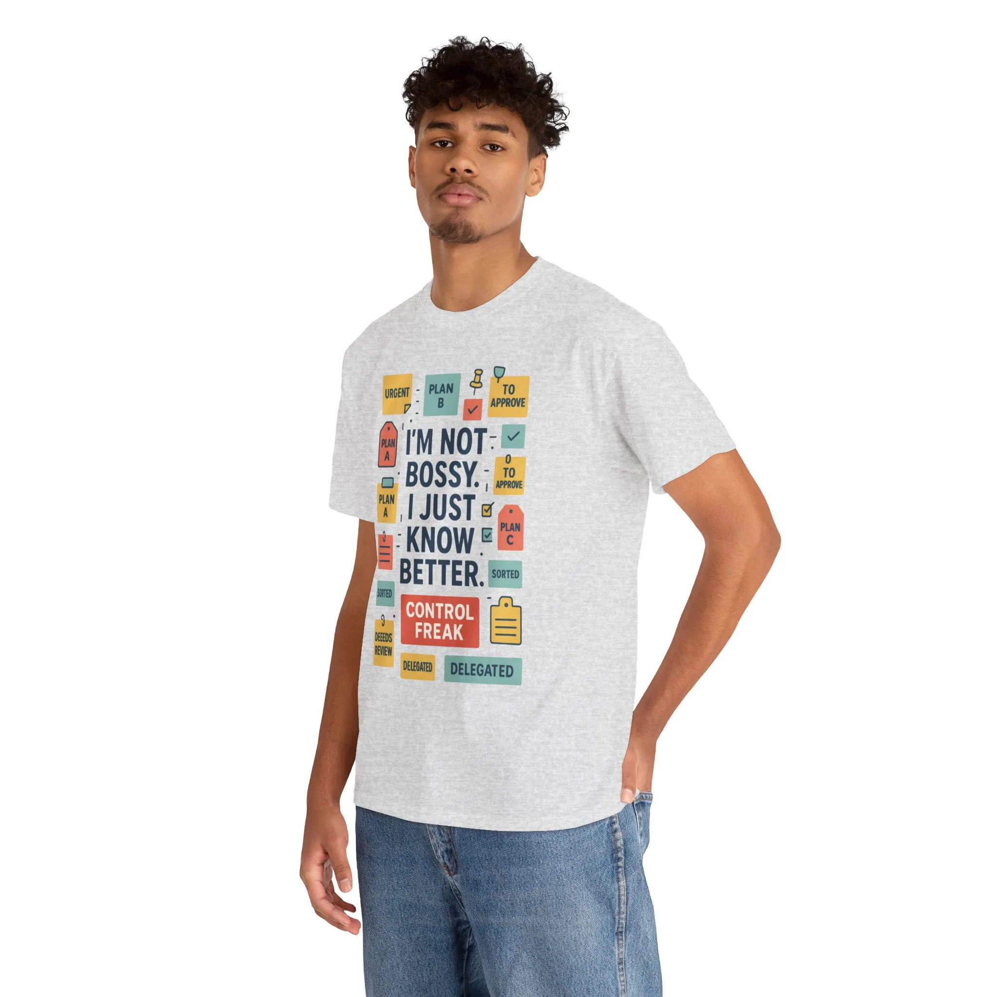 Funny Men's Control Freak T-Shirt, Perfect for Bossy Friends, Gift for Leaders, Fun Office Humor, Sarcastic Productivity Tee for Him - Image 6