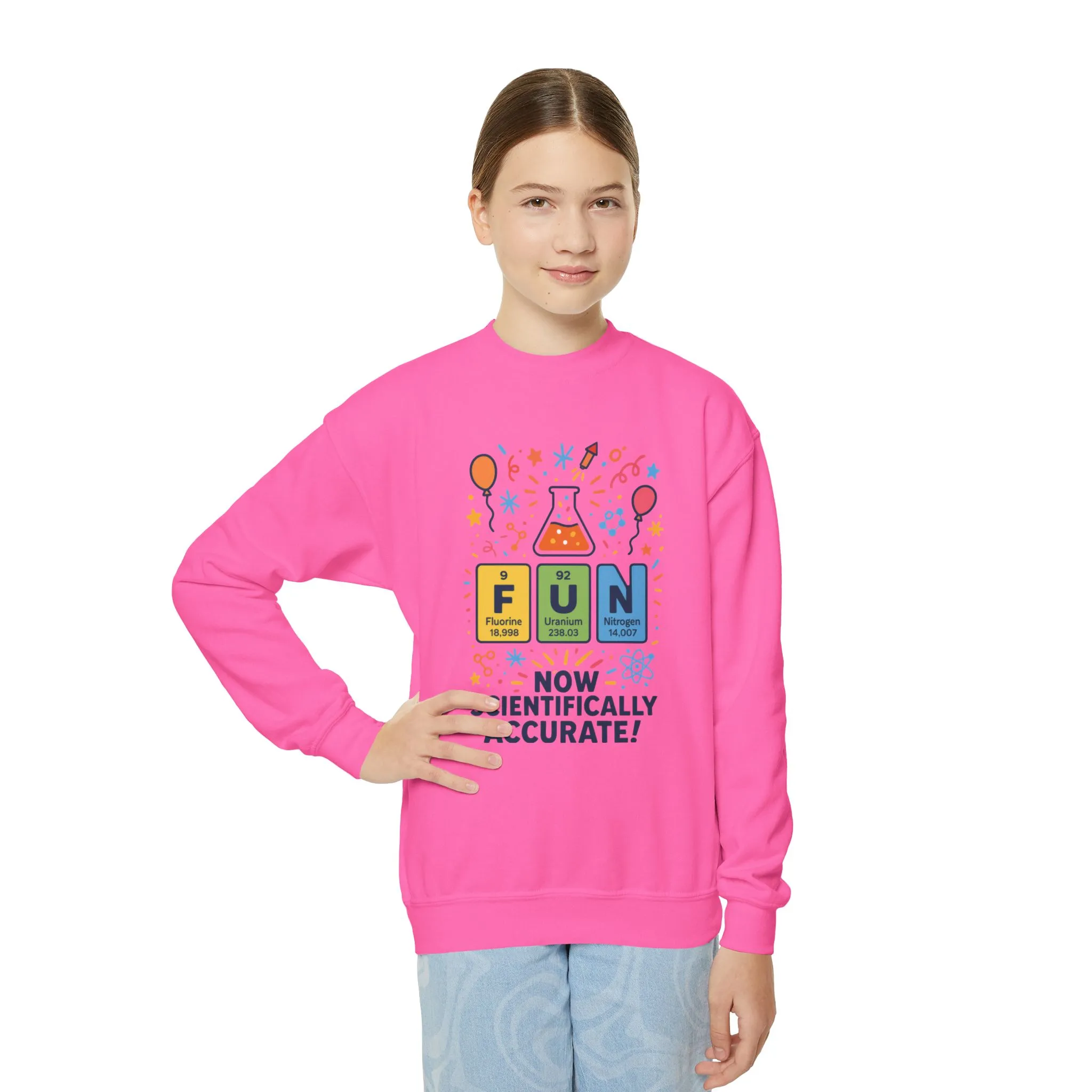 Youth Science Fun Sweatshirt, Perfect for STEM Lovers, Birthday Gift, Cozy Classroom Wear, Youth Crewneck - Image 14