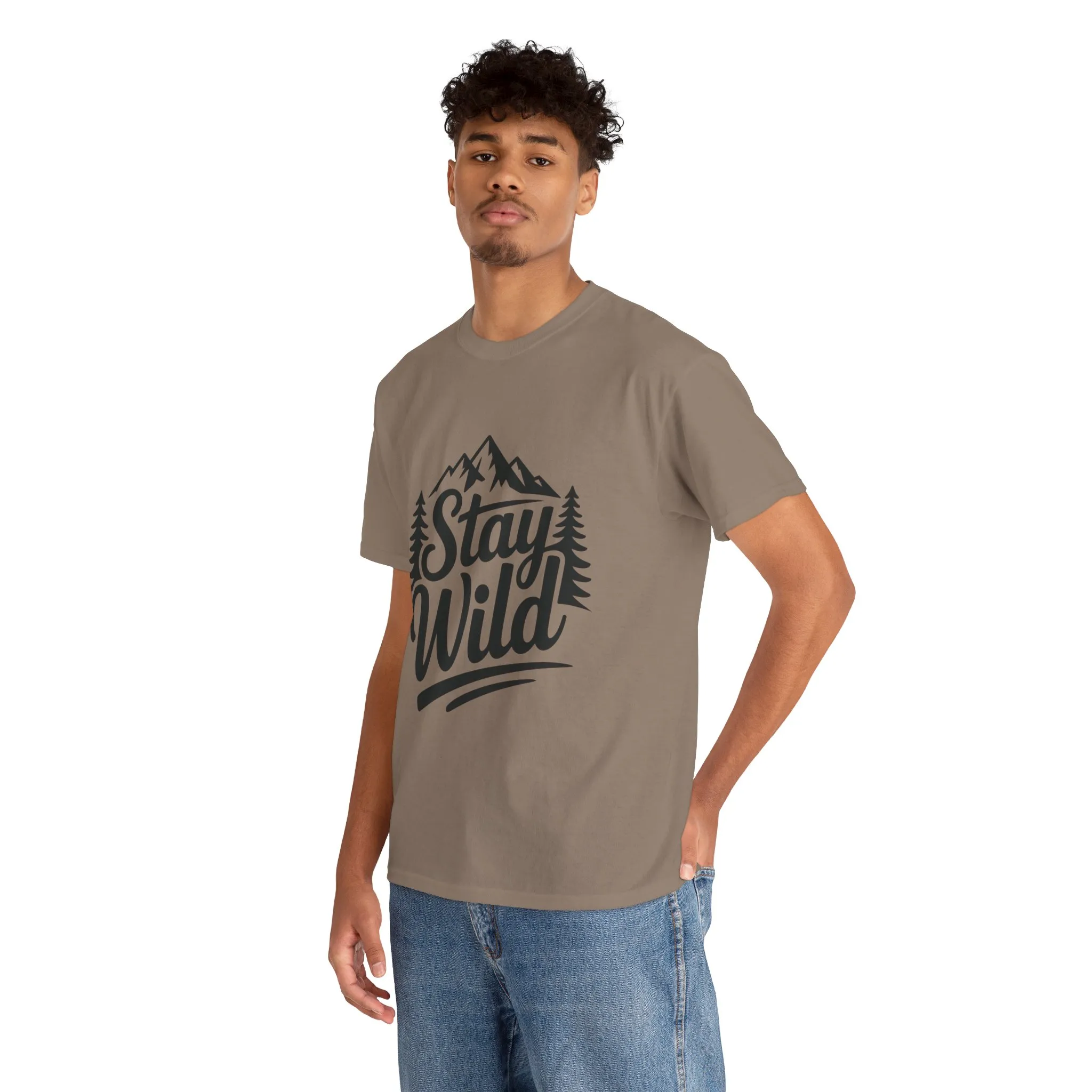 Stay Wild Adventure Tee, Unisex Heavy Cotton Tee for Nature Lovers, Camping, Hiking, Gifts for Outdoorsy Friends, Nature Graphic Tee - Image 12