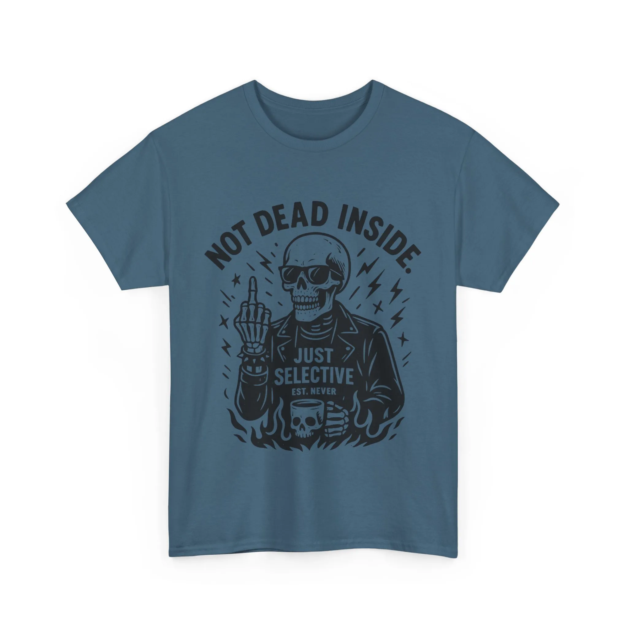 Mens Dark Humor Graphic Shirt, Not Dead Inside, Funny Graphic Shirt for Casual Wear, Gifts for Him, Halloween, Occasions, Funny Skeleton Tee - Image 19
