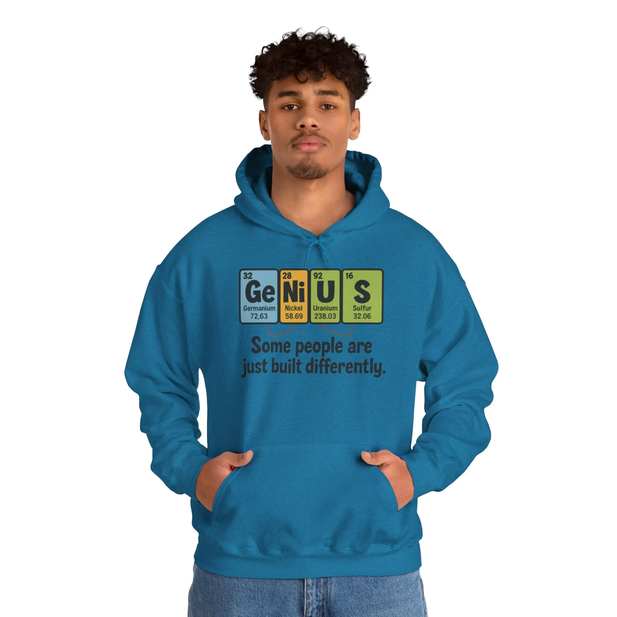 Funny Mens Genius Hoodie, Periodic Table Nerd Sweatshirt, Smart Science Pullover Gift for Him, Science Lover Apparel, Funny Hoodie - Image 16