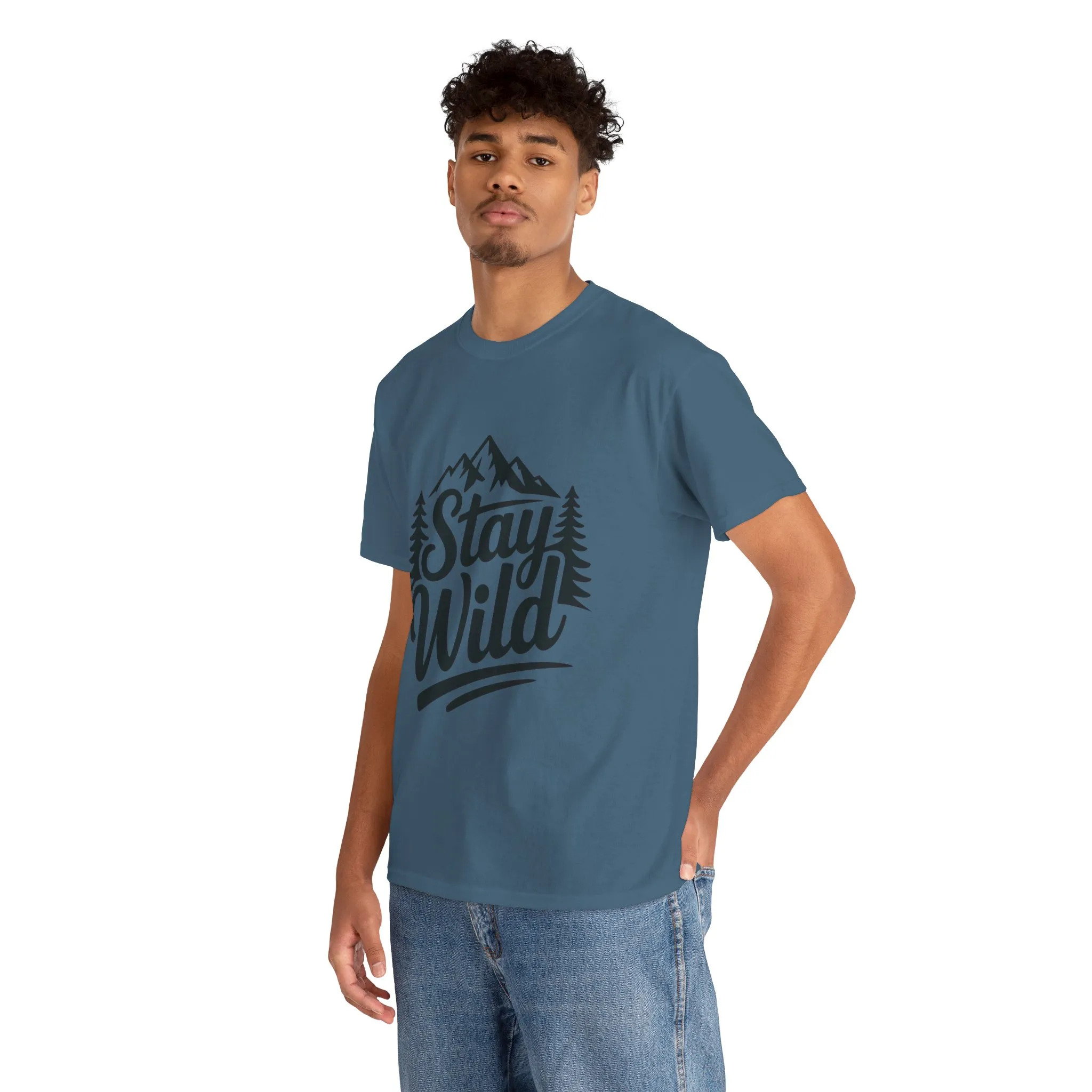 Stay Wild Adventure Tee, Unisex Heavy Cotton Tee for Nature Lovers, Camping, Hiking, Gifts for Outdoorsy Friends, Nature Graphic Tee - Image 27