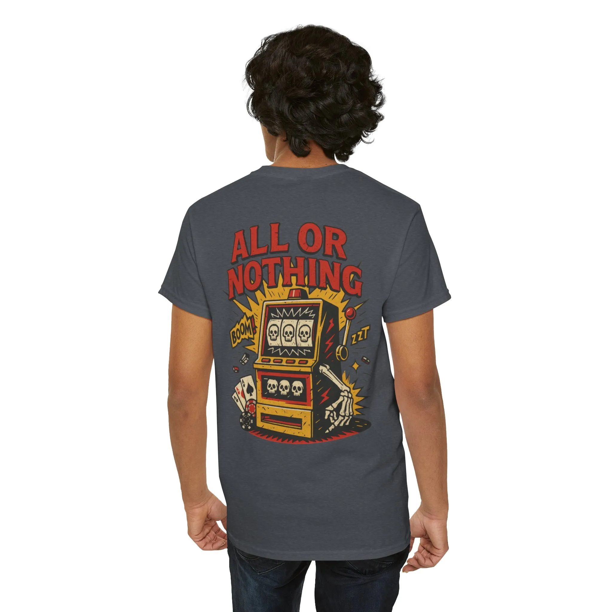 Mens Front Back print tee, Gambling Shirt, Casino Style Tee, Poker Lover Gift, Gaming Apparel, Slot Machine Graphic, Gambling Gift - Image 43