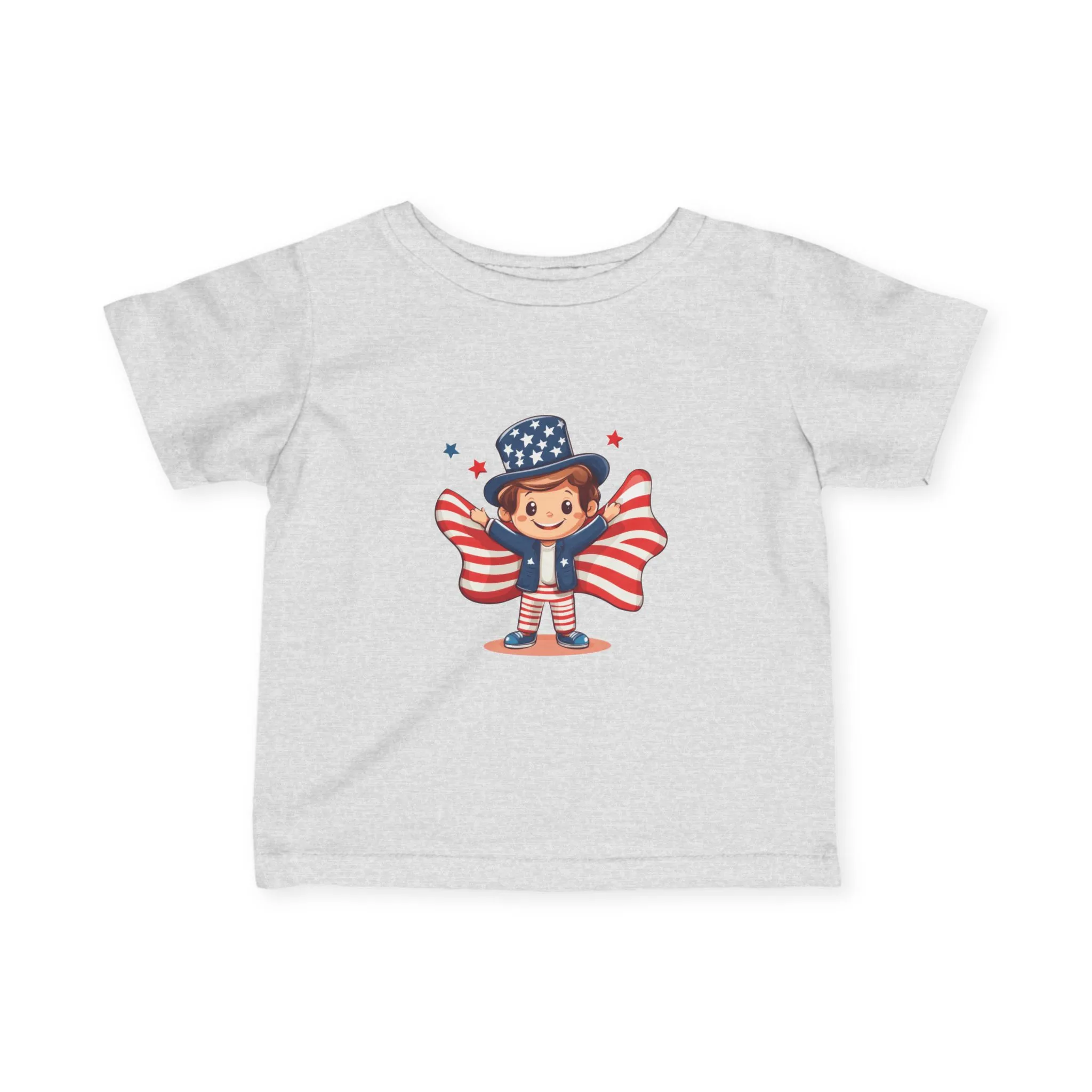 Patriotic Infant Tee, Cute Kid T-Shirt for 4th of July, Baby Independence Day Shirt, Toddler Flag Outfit, American Spirit Clothes - Image 7