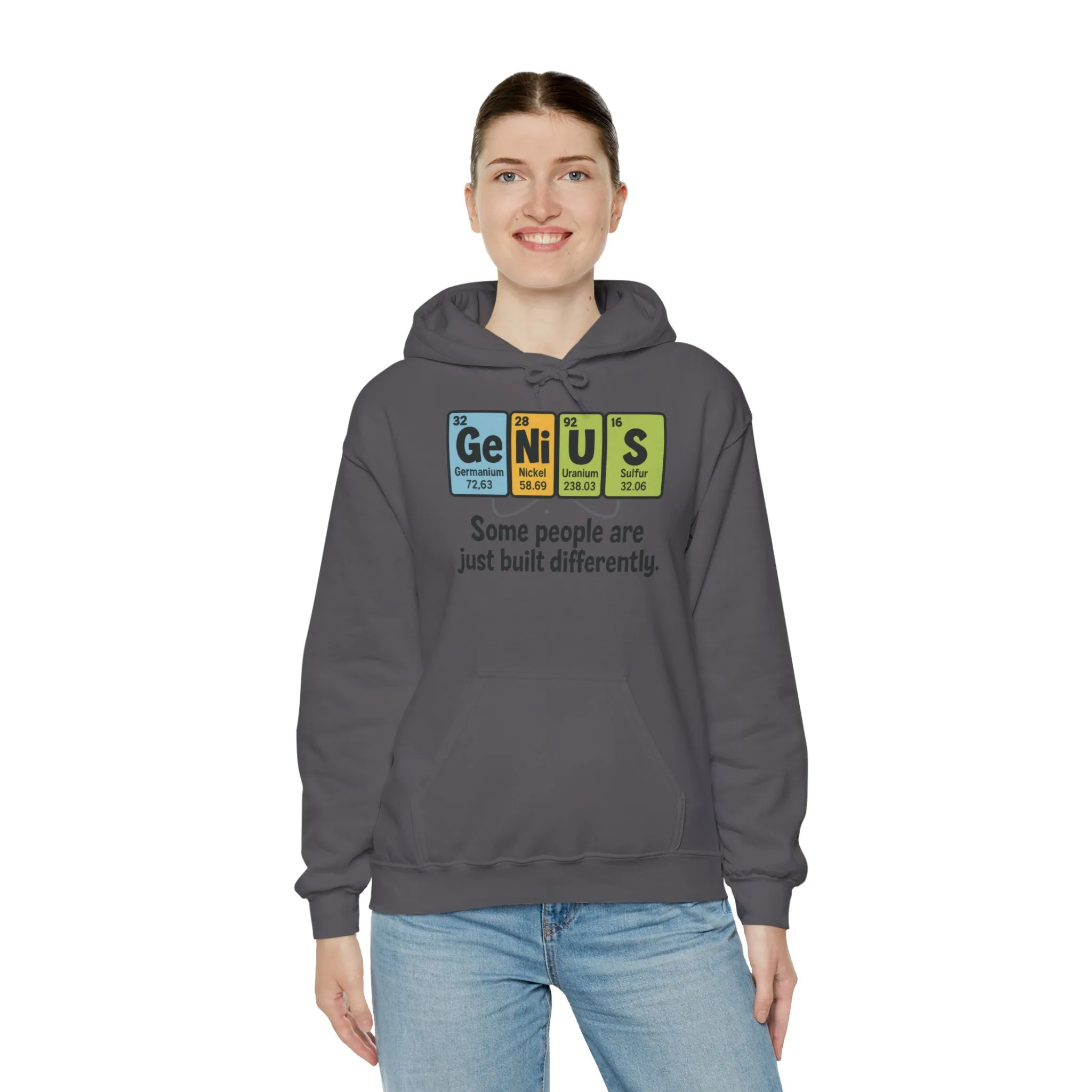 Funny Womens Genius Hoodie, Periodic Table Science Pullover, Nerdy Chemistry Sweatshirt for Her, Science Lover Apparel, Funny Chemistry Gift - Image 3
