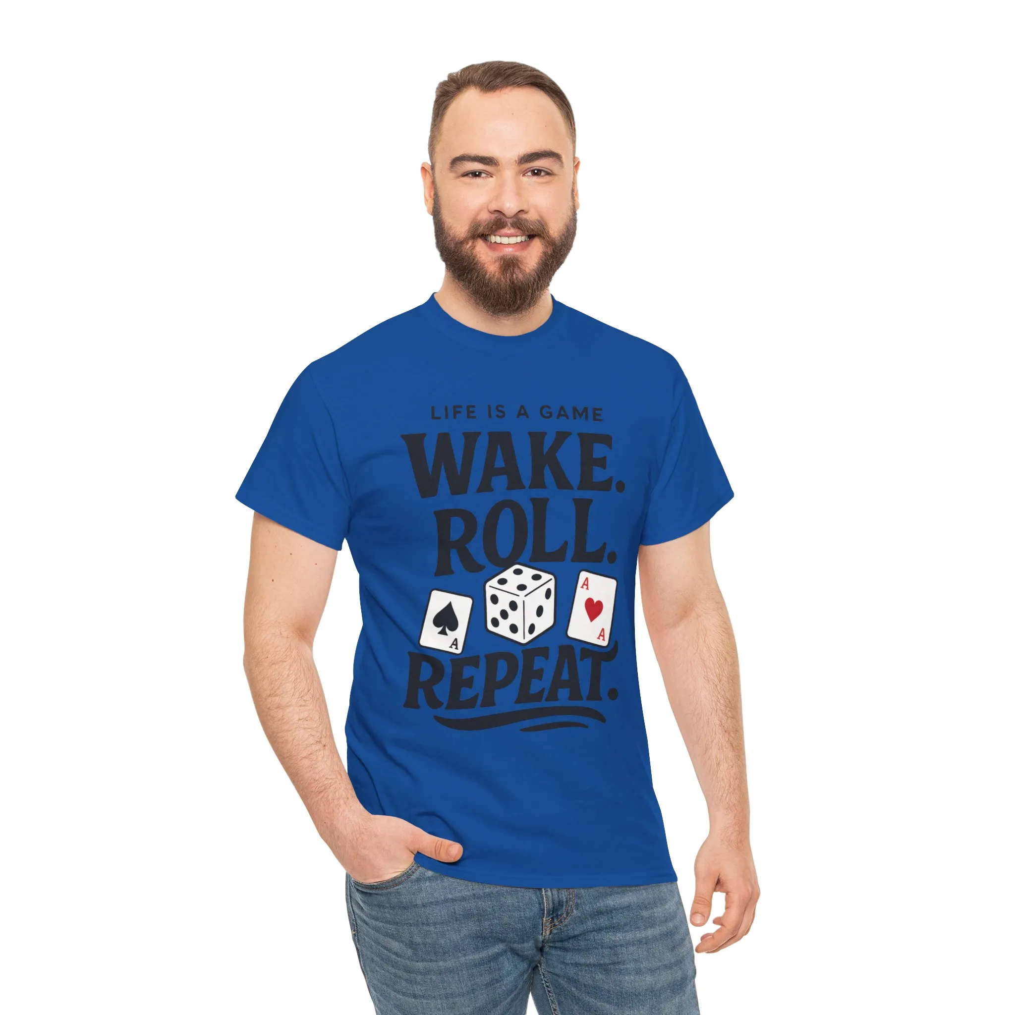Game On Unisex Heavy Cotton Tee, Perfect for Gamers, Funny Dice & Cards Shirt, Unisex Gambling Gift, Birthday Celebrations - Image 25
