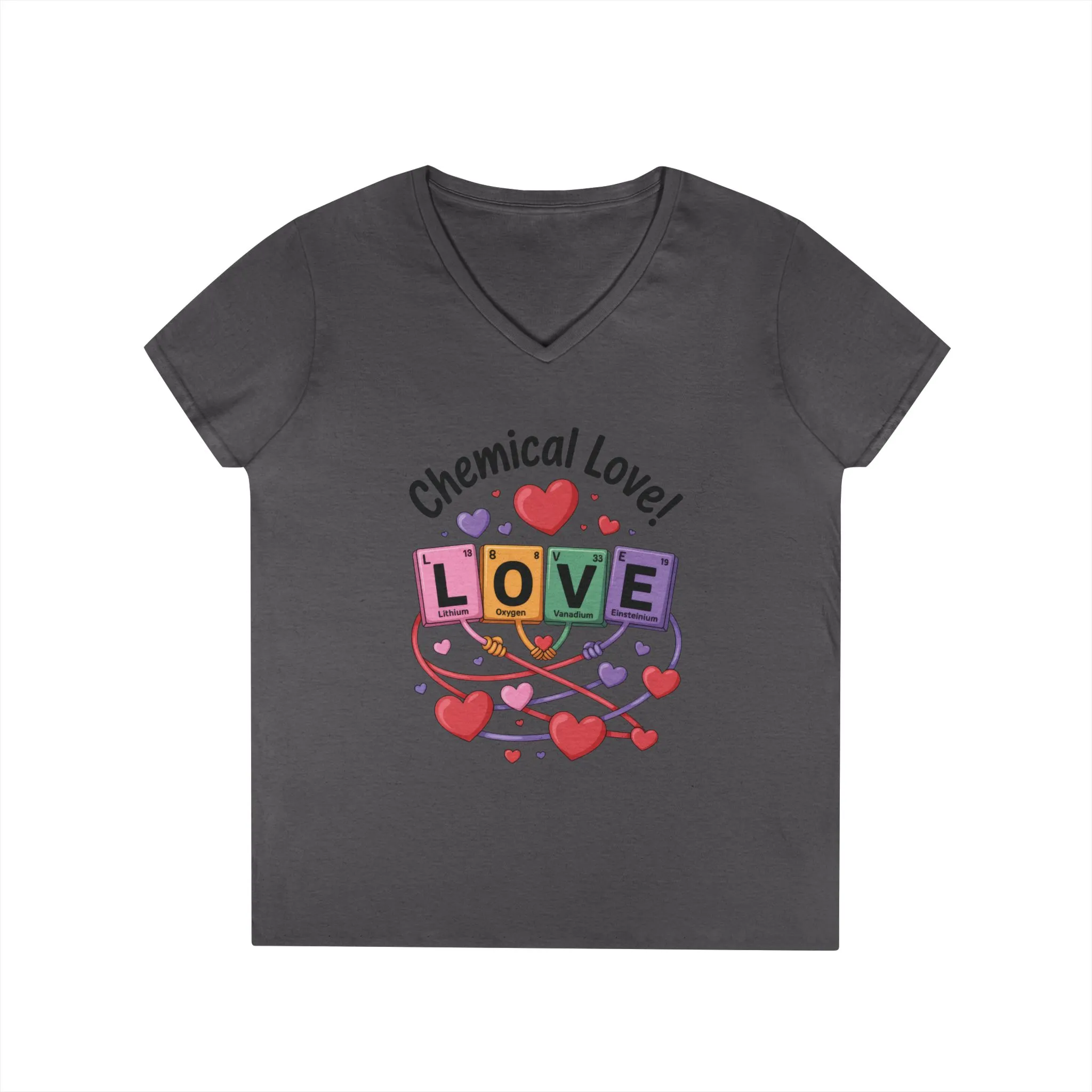 Chemical Love V-Neck T-Shirt, Cute Chemistry Shirt, Valentines Day Gift, Science Lover Apparel, Funny Graphic Tee - Image 11