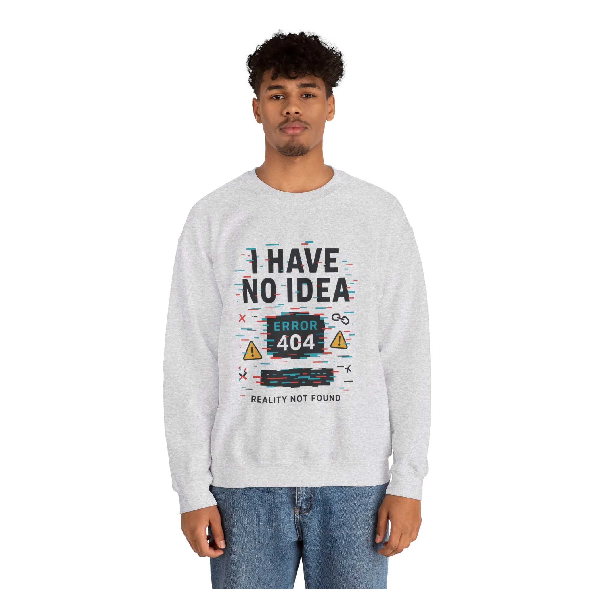 Error 404 Humor Crewneck Sweatshirt, Comfy Unisex Oversized Sweater, Fun Casual Wear, Tech Lover Gift, Everyday Loungewear - Image 37