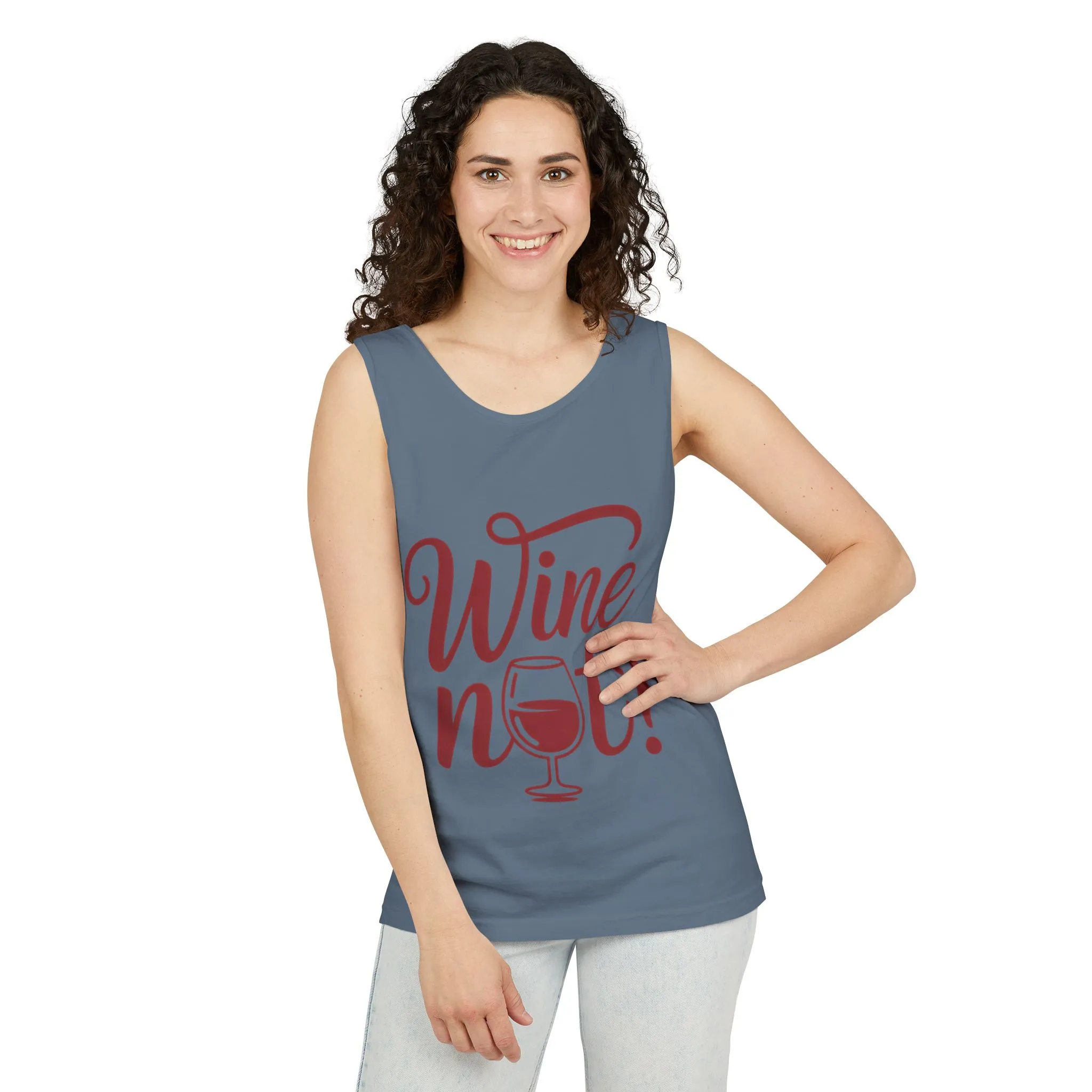 Unisex Garment Tank Top, Wine Not? Tank Top - Perfect for Summer Parties, Wine Lovers, Gifts, Casual Wear, or Vacations - Image 20