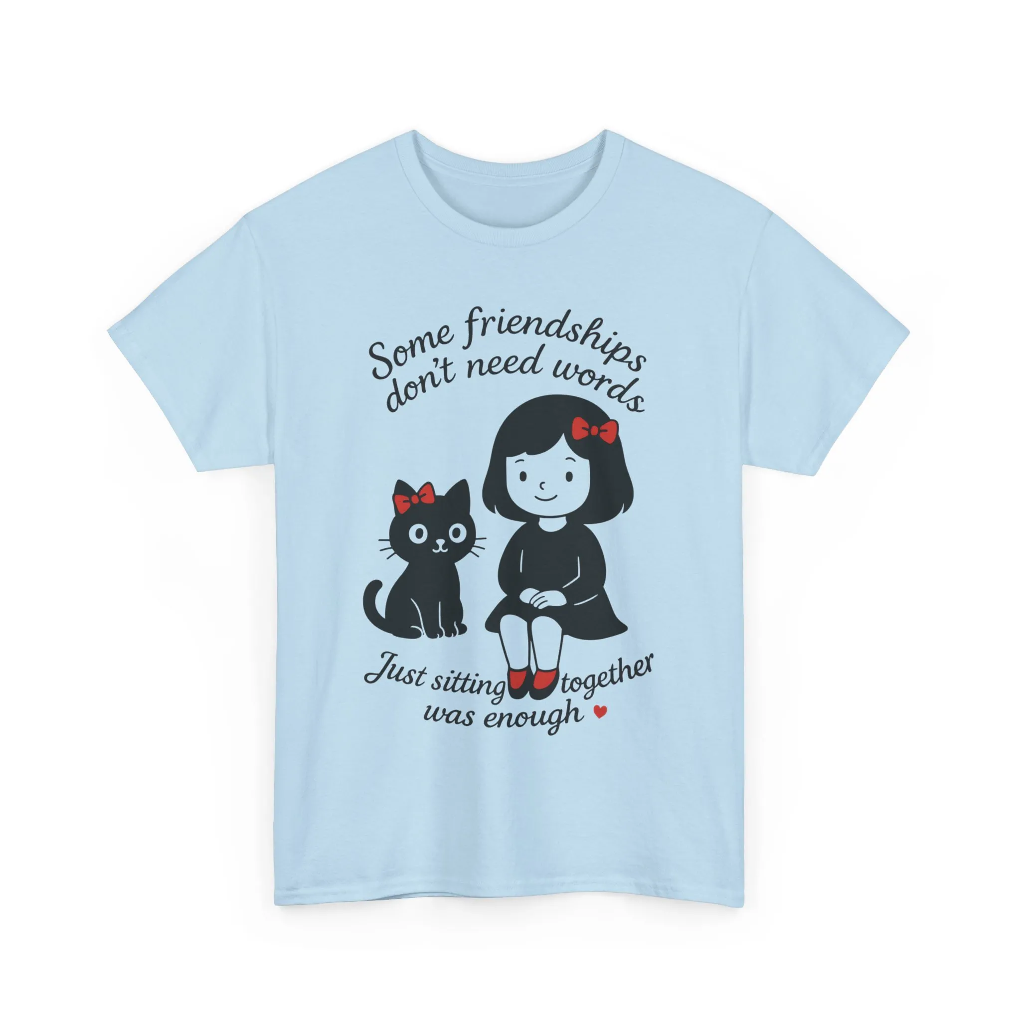 Cute Cat & Girl Graphic Tee, Playful Gift for Cat Lovers, Cat and Girl Design, Gift for Cat Owners, Women's Cotton T-Shirt - Image 22