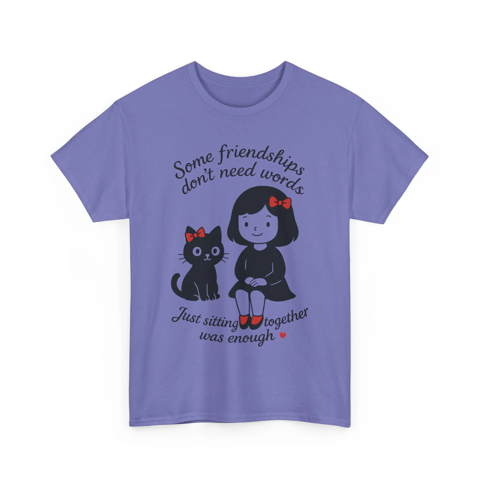 Cute Cat & Girl Graphic Tee, Playful Gift for Cat Lovers, Cat and Girl Design, Gift for Cat Owners, Women's Cotton T-Shirt - Image 31