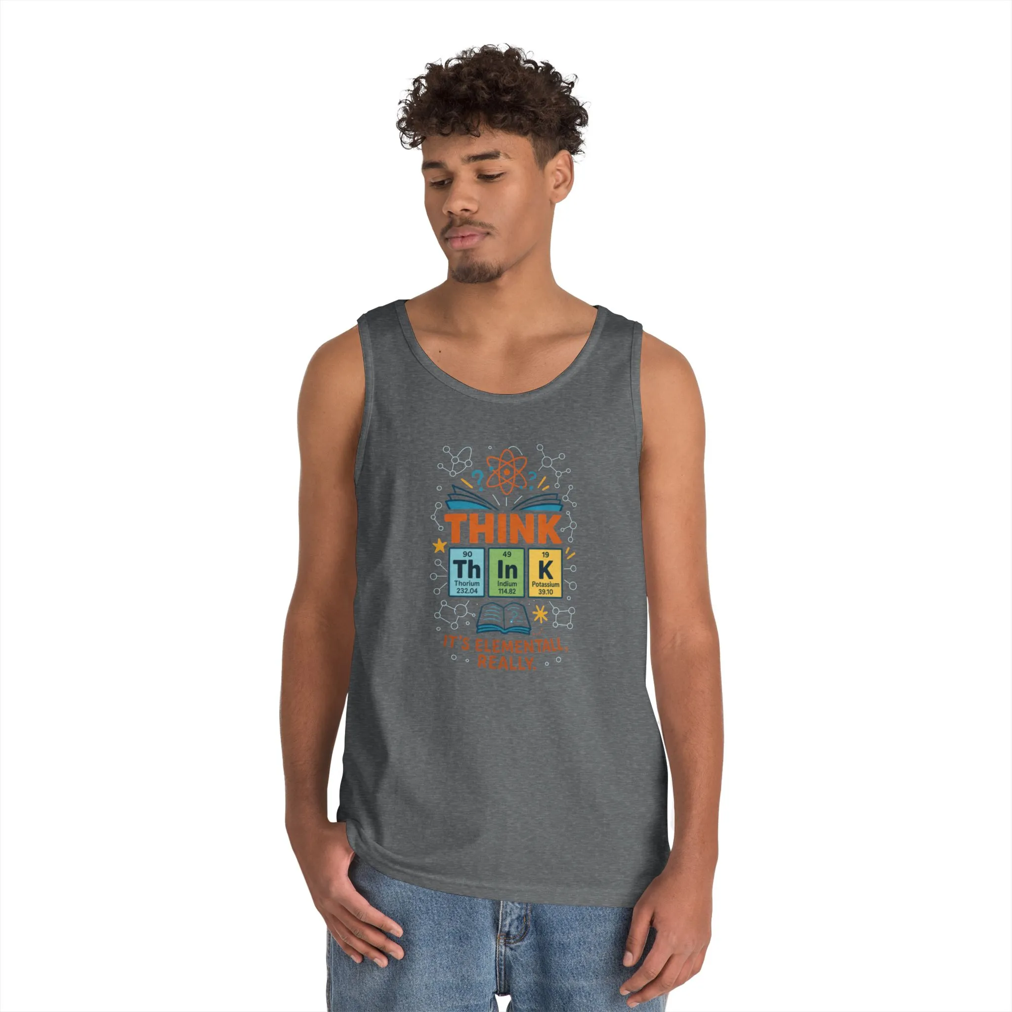 Think Tank Top for Men, Nerdy Chemistry Shirt, Periodic Table Funny Science Tank, Geeky STEM Gift for Him, Science Lovers Gift - Image 18