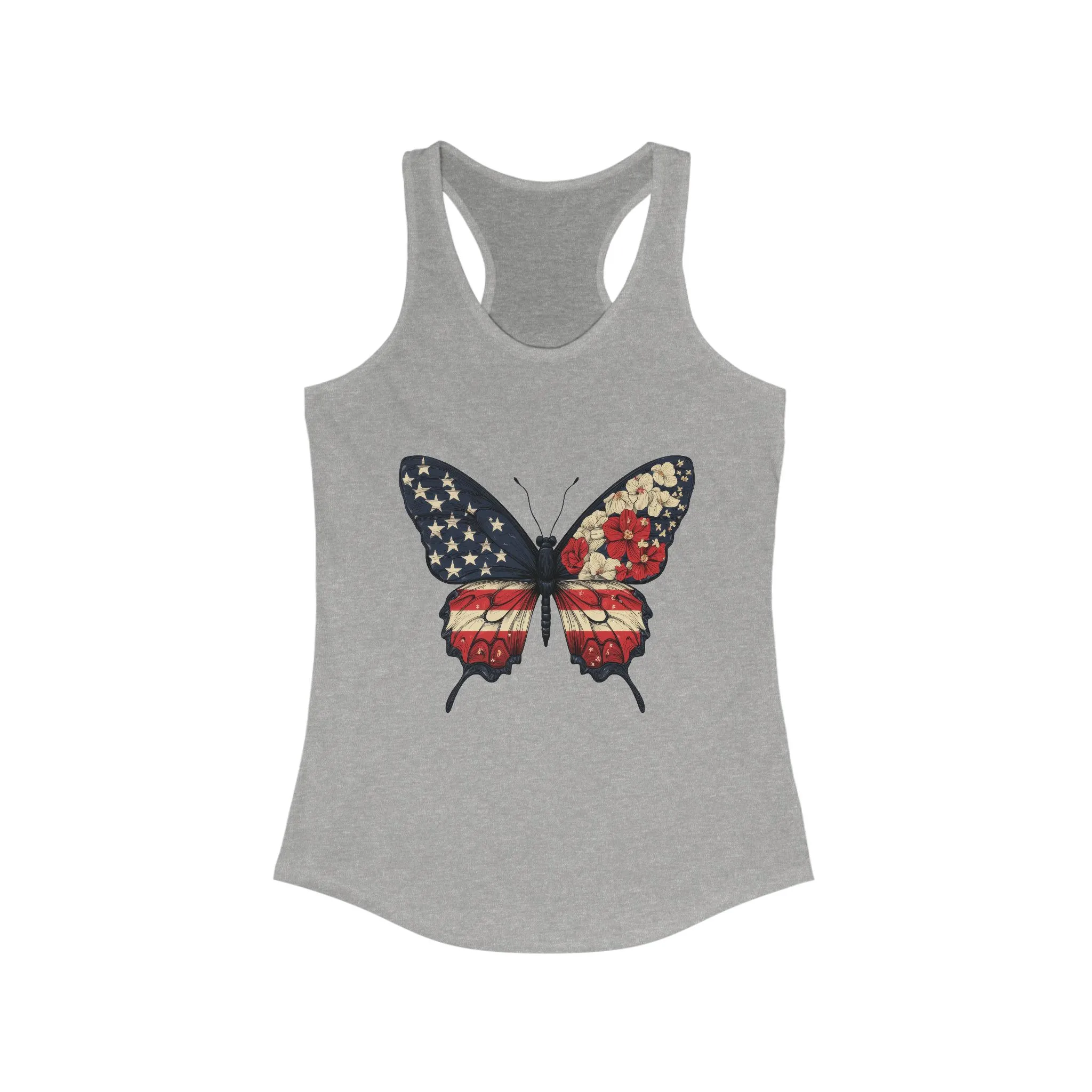Patriotic Butterfly Tank Top, American Flag Tee, July 4th Apparel, USA Pride Clothing, Womens Patriotic Tee, Independence Day Gift - Image 7