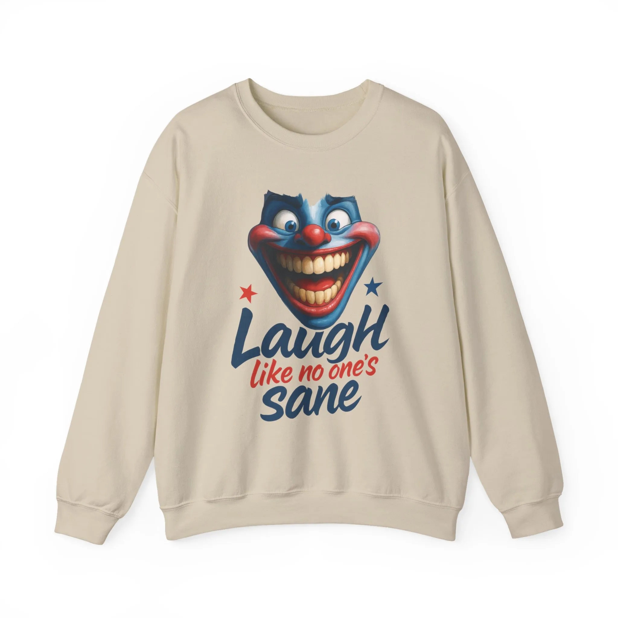 Funny Sweatshirt with 'Laugh Like No One's Sane' Design, Unisex Crewneck, Cozy Gift for Friends, Humor Apparel, Comfy Casual Wear - Image 41