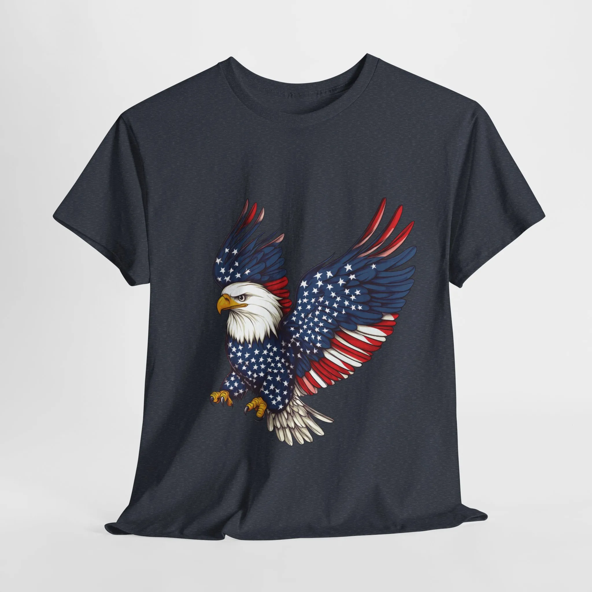 Patriotic Eagle Tee, Unisex Heavy Cotton T-Shirt for Independence Day, Memorial Day, Veterans Day, Gift for Nature Lovers, Casual Wear - Image 26