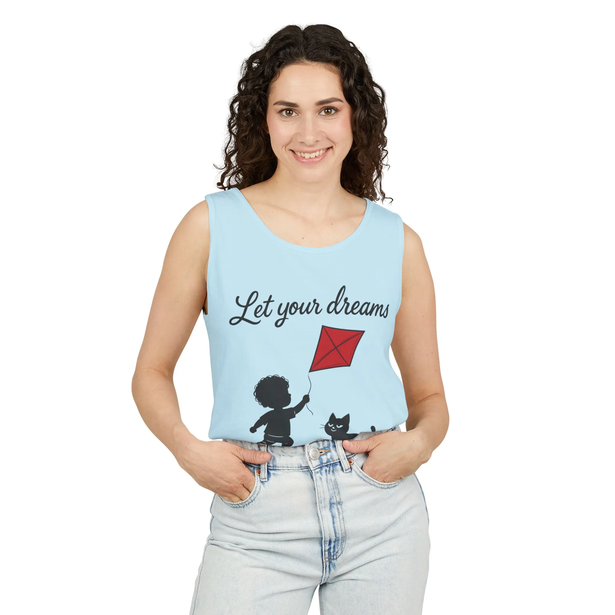 Dream-Catching Tank Top - Lightweight, Womens, Inspirational Graphic Tee, Summer Wear, Perfect Gift for Kids & Families - Image 3
